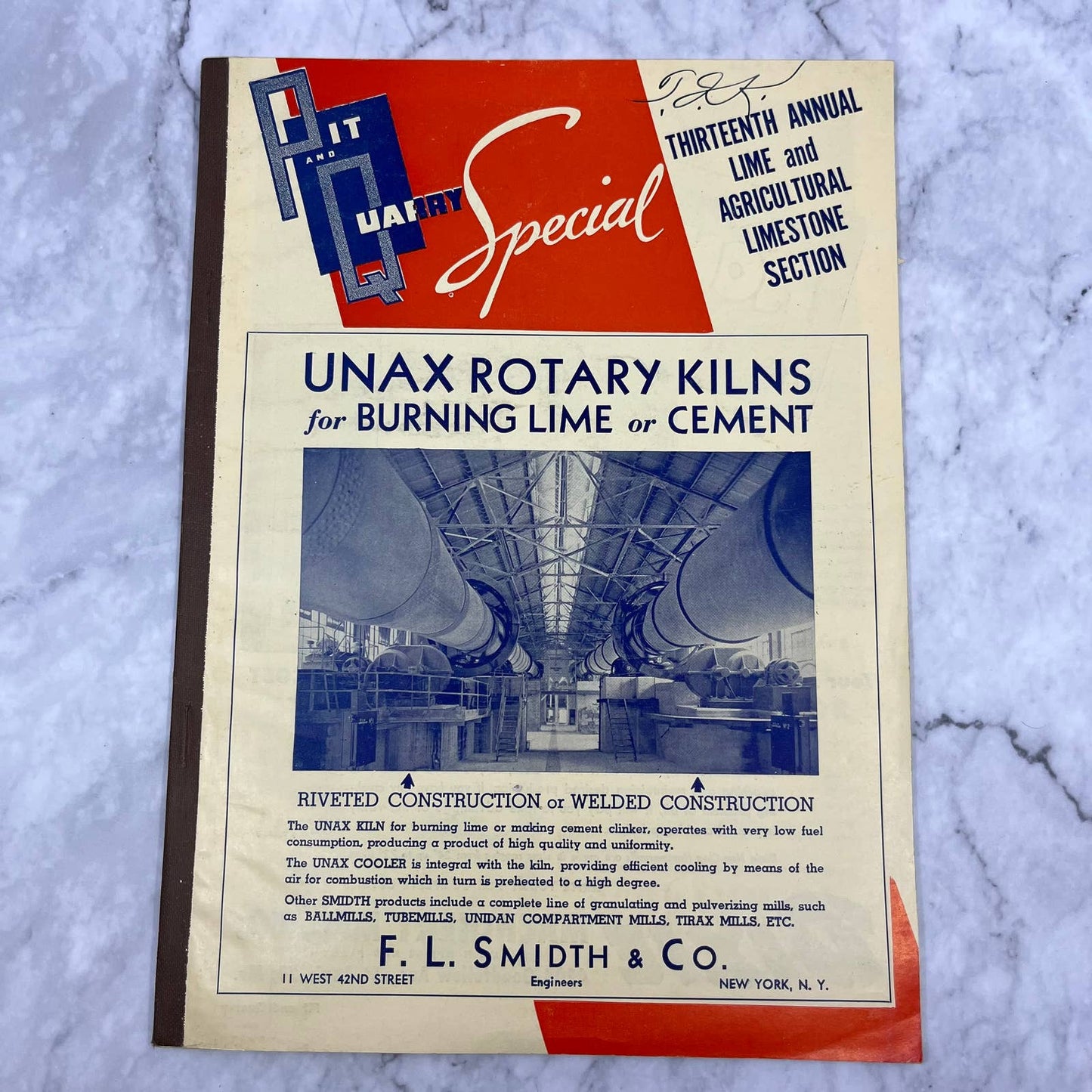 1950 Pit and Quarry Special Magazine Unax Rotary Kilns F.L. Smidth & Co TI6