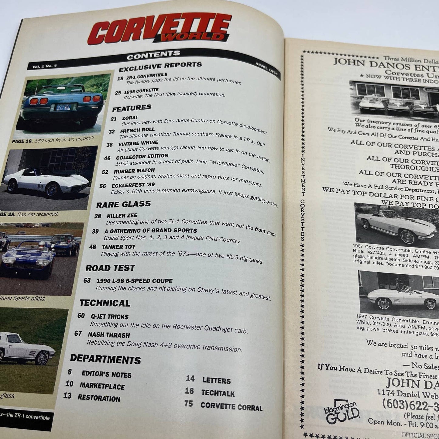 1990 Corvette World Magazine ZR-1 Convertible TG1
