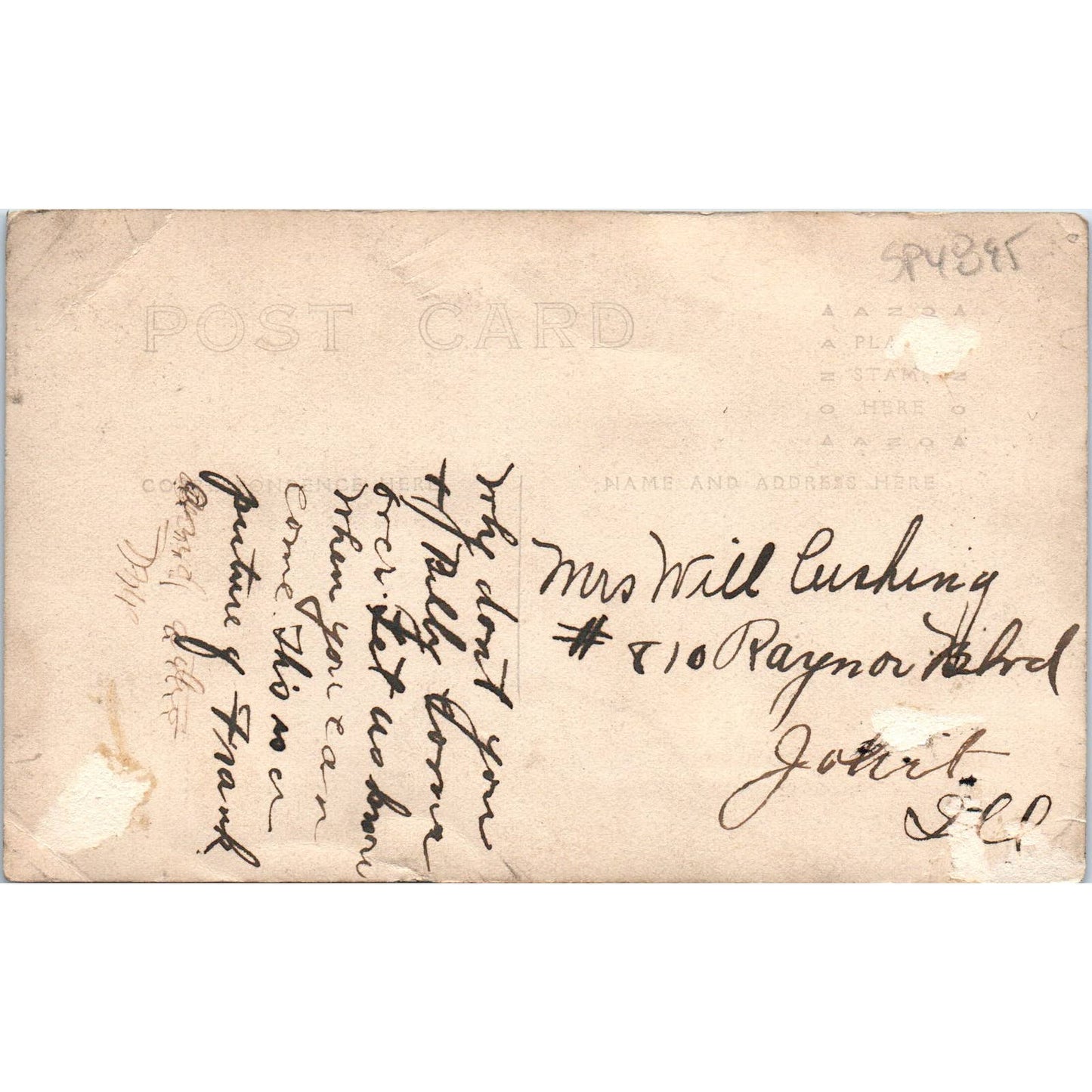 Antique Postcard RPPC Man And Woman Pose With Ford Model T Car SE8