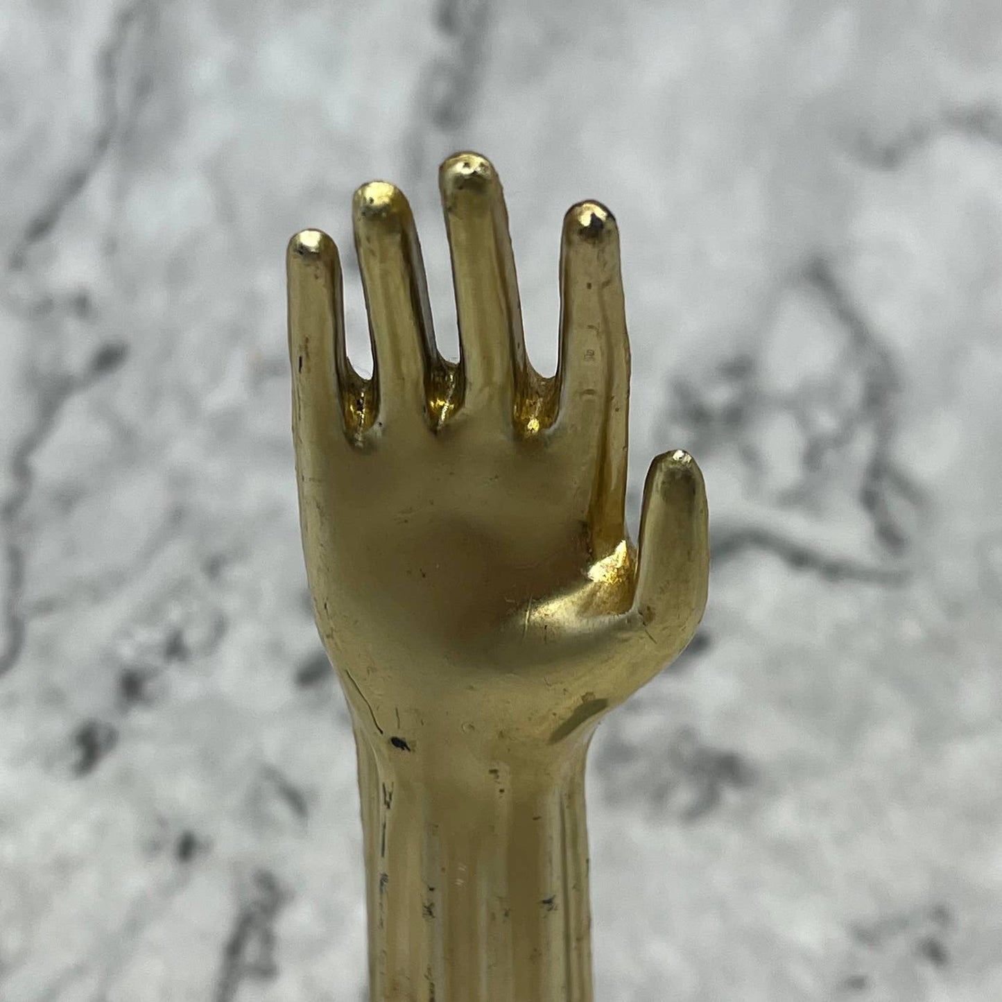 Hand Trophy Statue Acrylic Gold Tone 5.5” TK2
