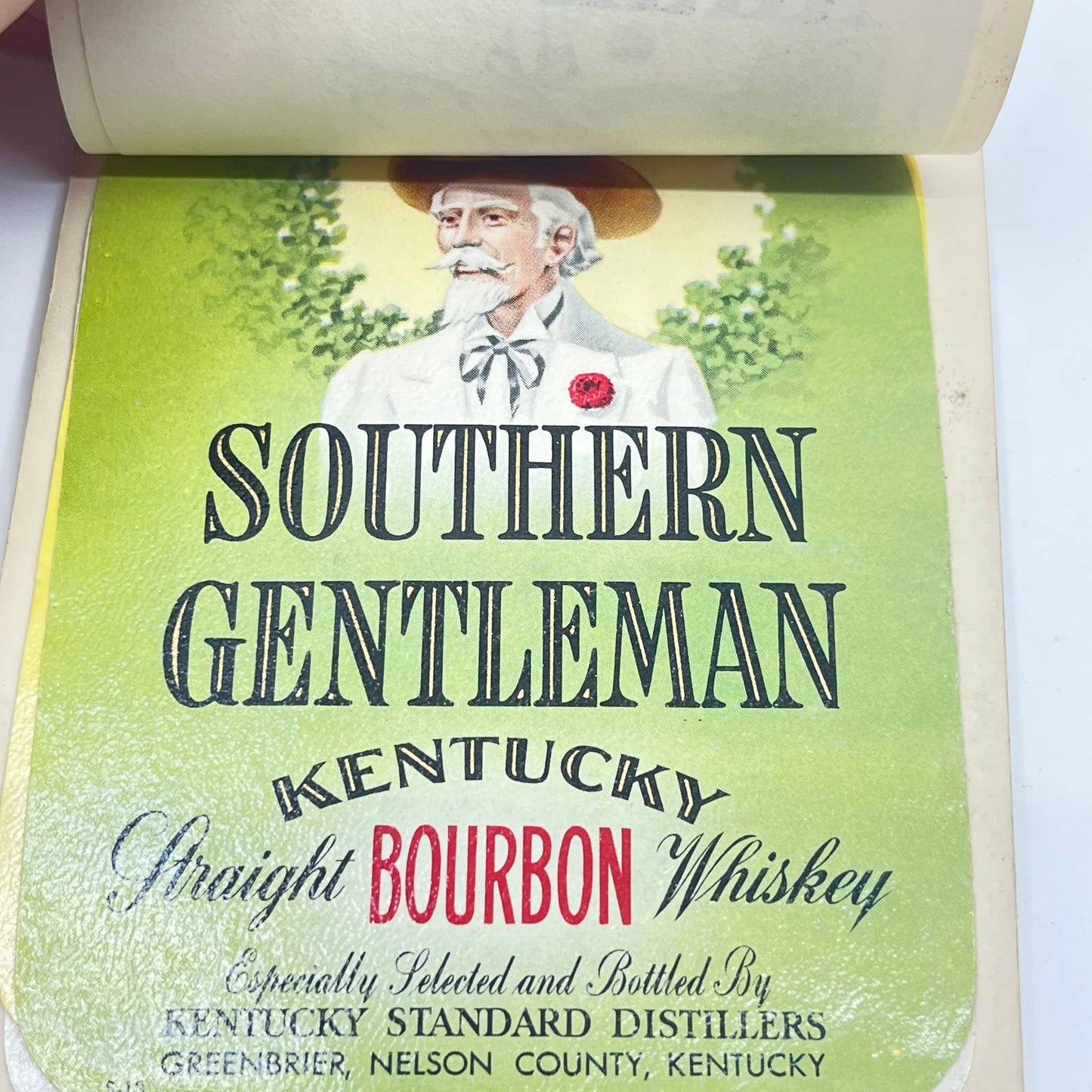 Southern Gentleman Whiskey & Vodka Label Set of 6 Double Springs Greenbrier KY