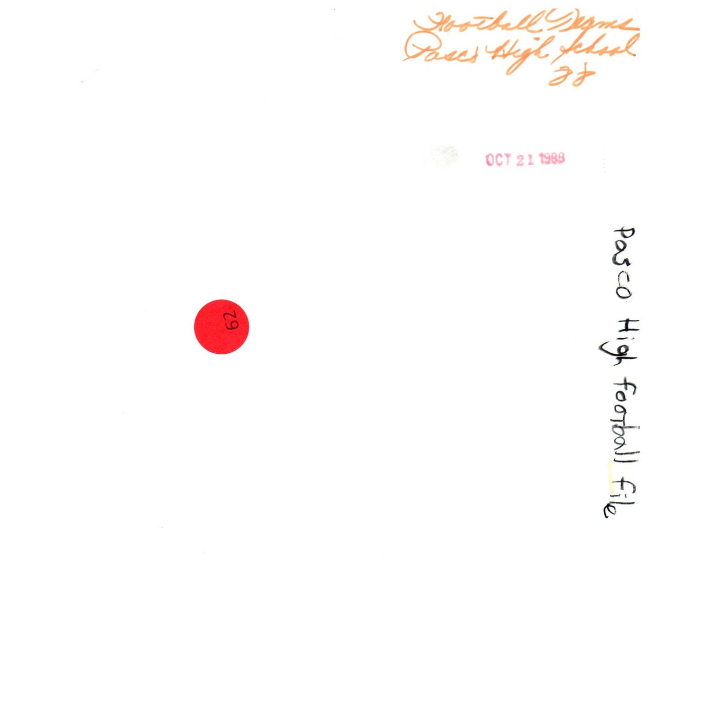 1988 Press Photo Football Pasco High School Jon Poole & Mike Hambrick 8x10" AD3