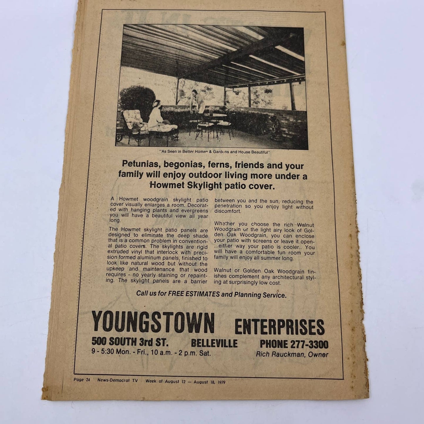 1979 Aug 12 Bellville IL News-Democrat TV Listing Magazine Martha Raye Alice TG6