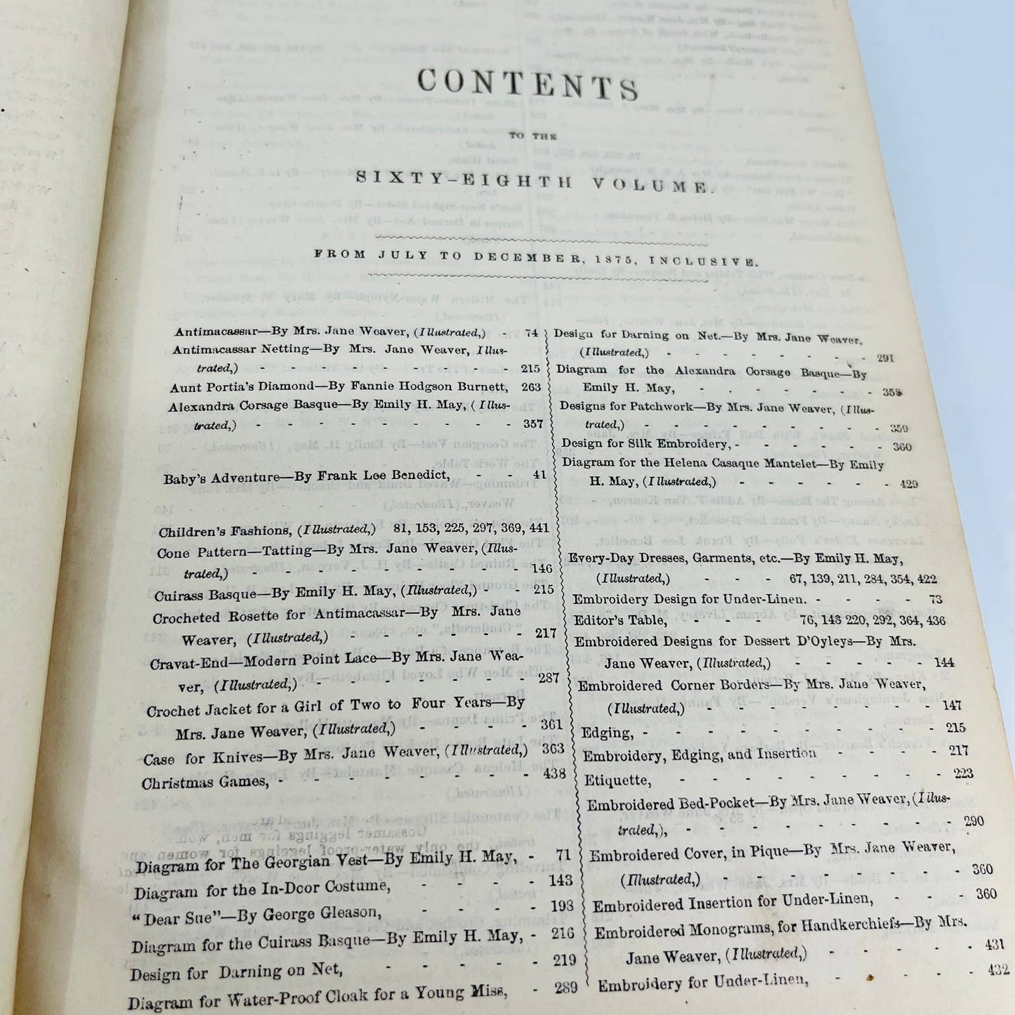 1875 PETERSON'S  MAGAZINE Jan-Dec Leather Bound Victorian Fashion Embroidery BA3