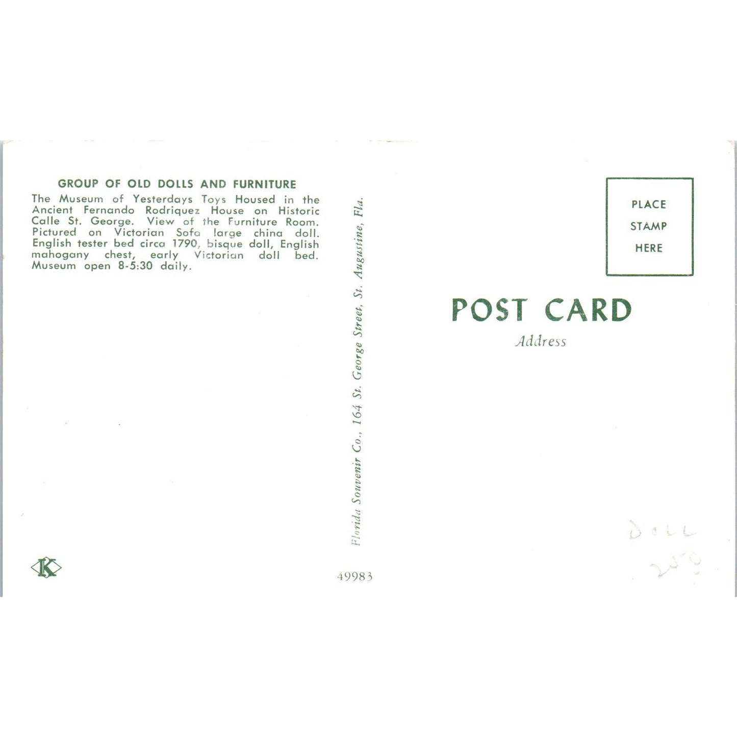 Old Dolls at Museum of Yesterday's Toys Fernando Rodriguez Home Postcard PB10