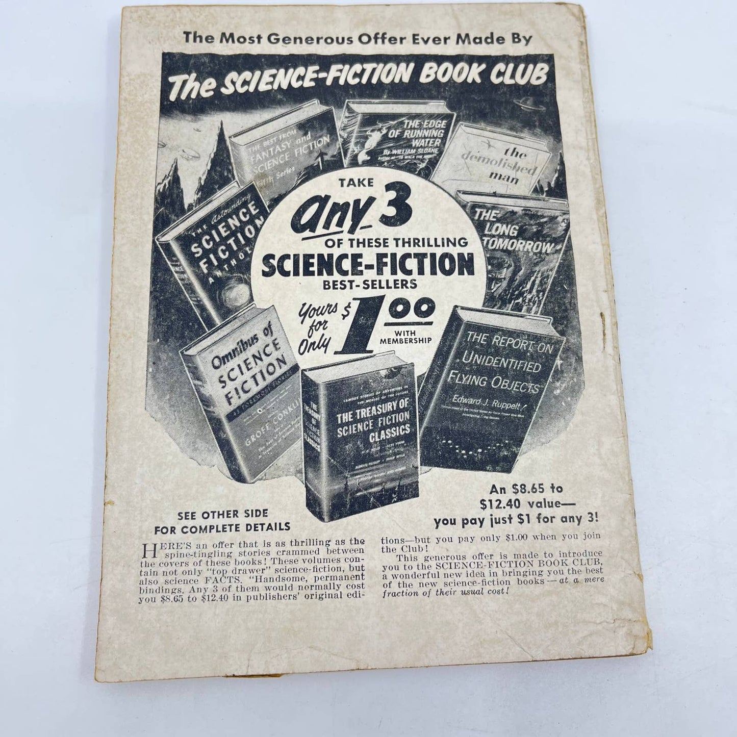 1957 August Fantastic Universe Science Fiction Magazine UFO - Friend or Foe TF3