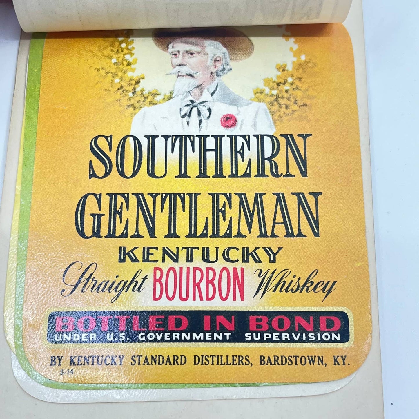Southern Gentleman Whiskey & Vodka Label Set of 6 Double Springs Greenbrier KY