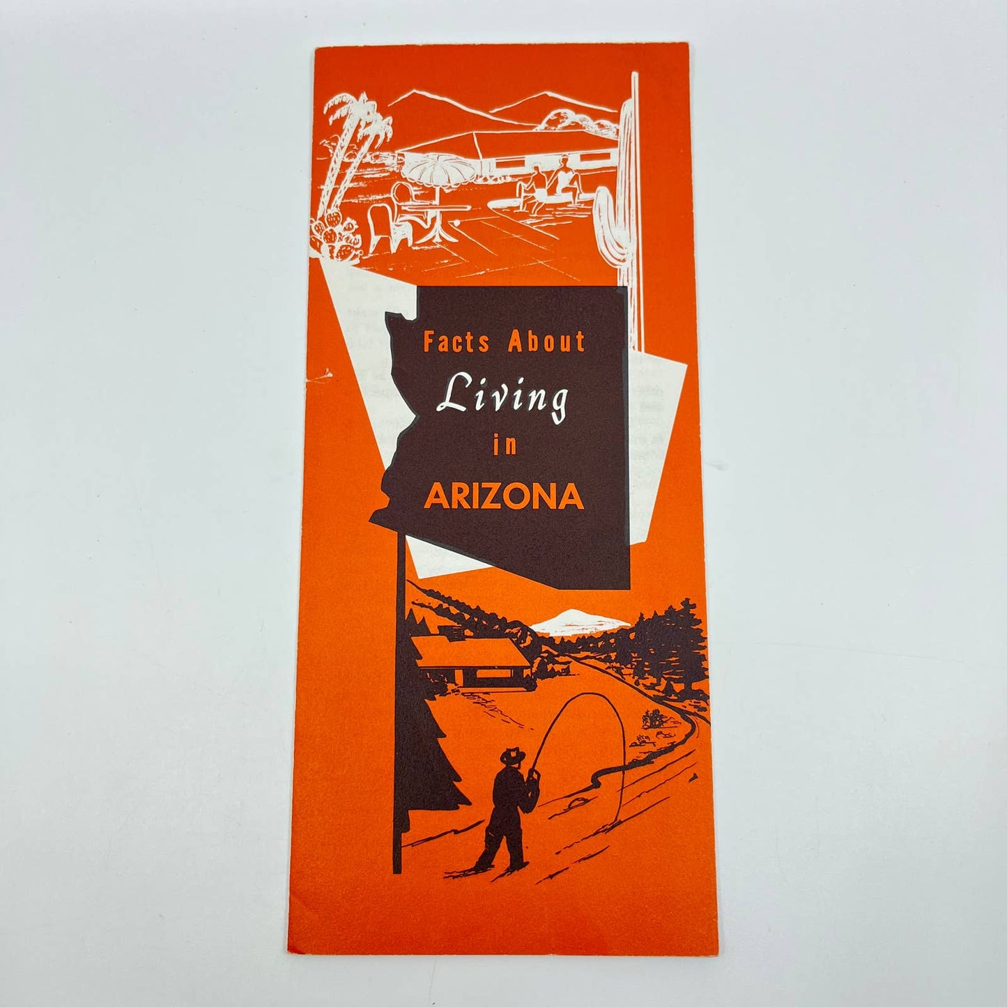 1950s Facts About Living In Arizona Brochure Fold Out SC9