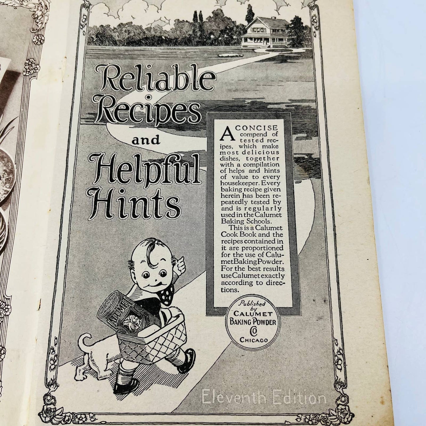 1920s Calumet Baking Powder Cookbook Reliable Recipes 11th Edition BA3