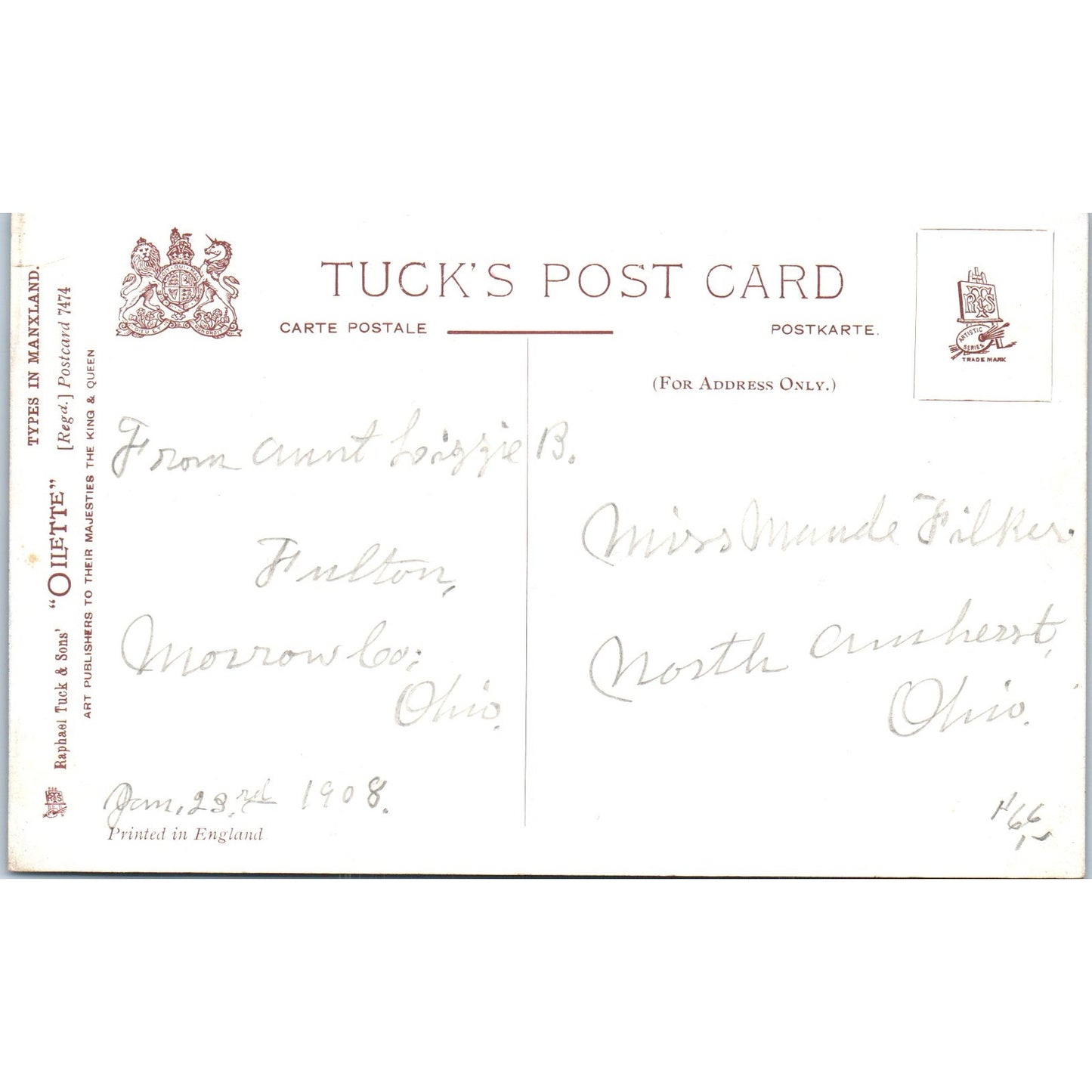 Old Pete a Well Known Maxman Raphael Tuck Oilette Original Postcard P2-3