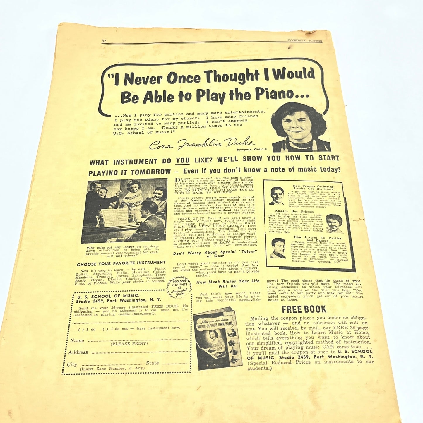 1954 Dec Cowboy Songs Magazine Webb Pierce Hank Williams Jim Early V37-3