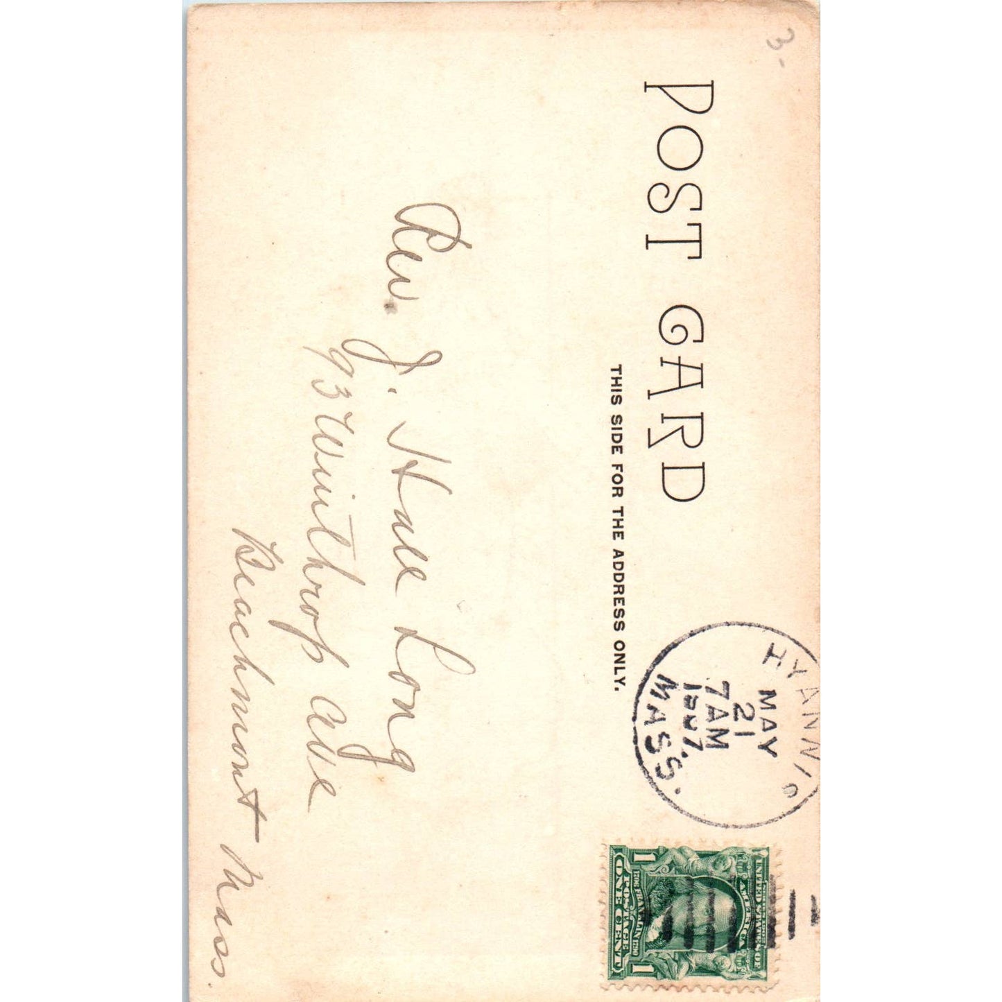 Victorian Woman Playing Tennis 1907 - Original Postcard TJ7-RP1