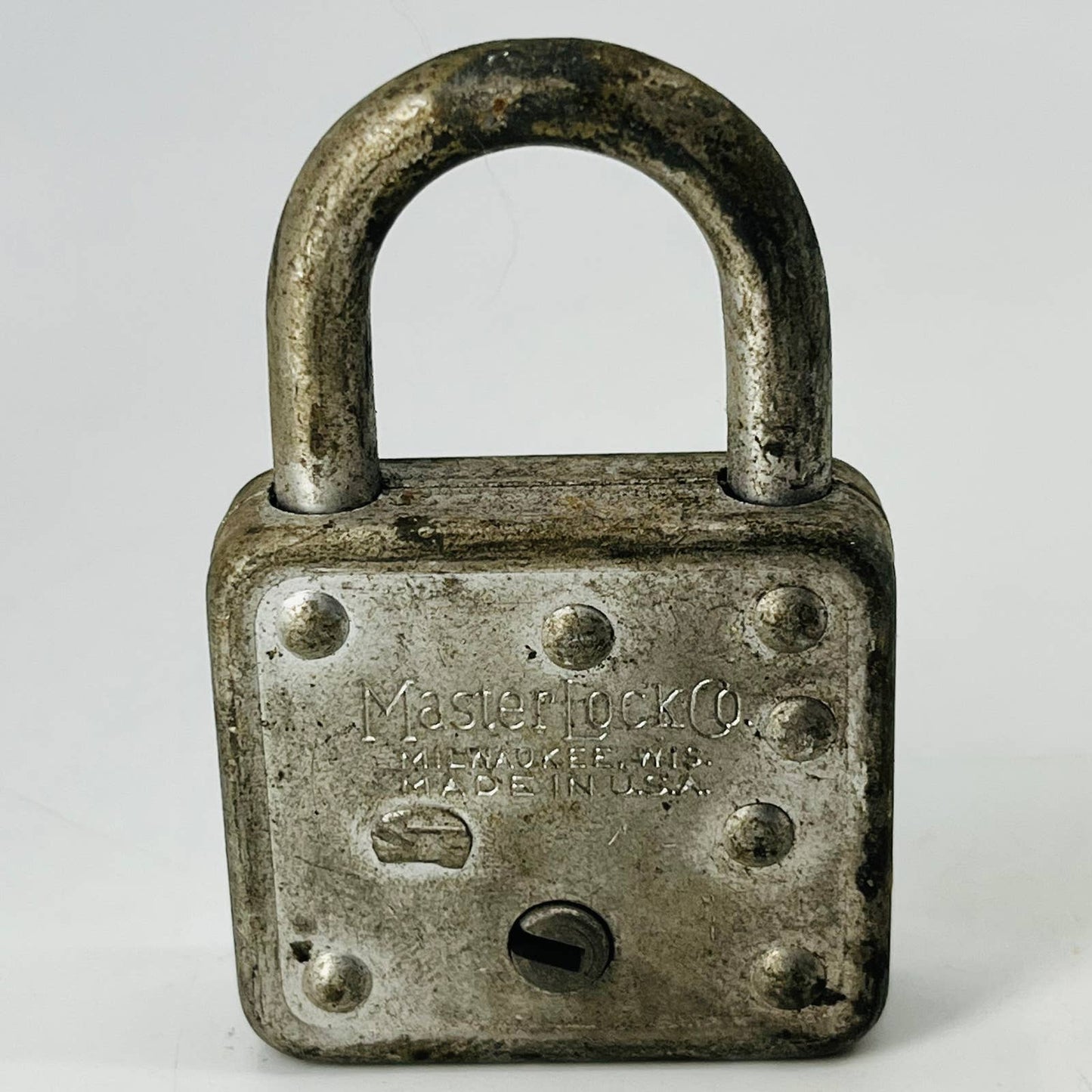 Vintage Master Lock No 66 Made In Milwaukee Wisconsin USA Padlock No Key SA8-1