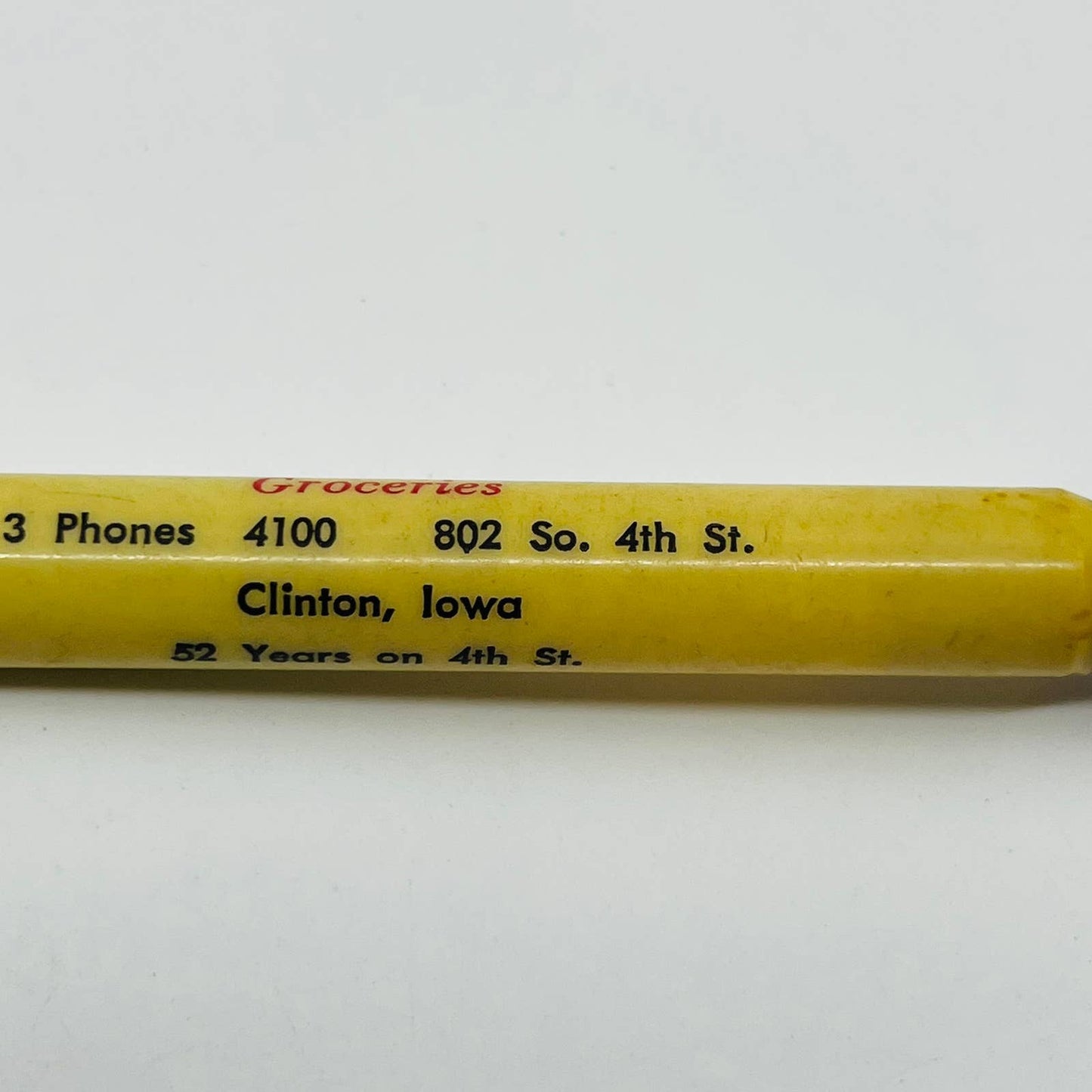 Bullet Pencil A.P. Johnson Groceries Clinton Iowa 4th St. SB3