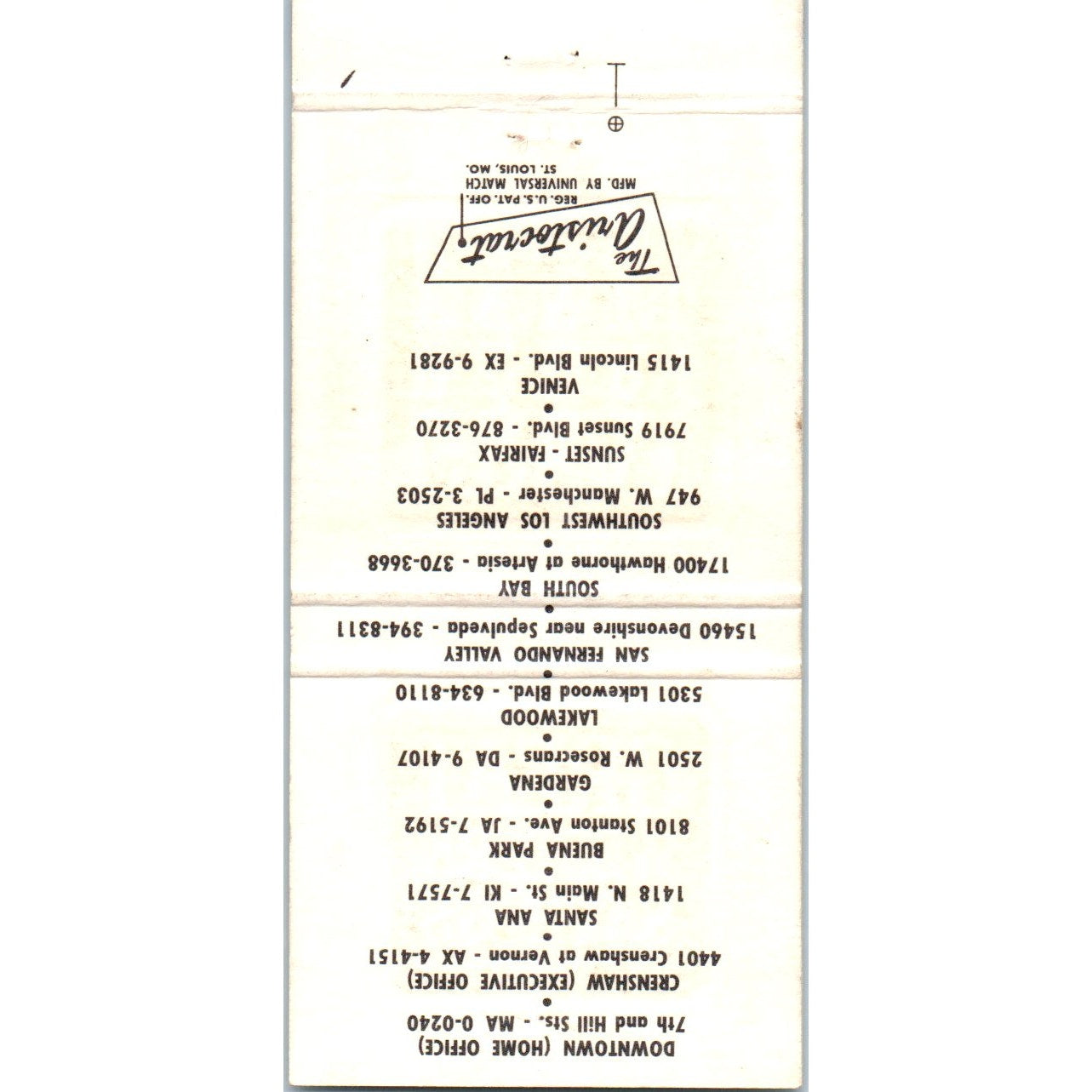 Great Western Savings Los Angeles CA Advertising Matchbook Cover MM10-3