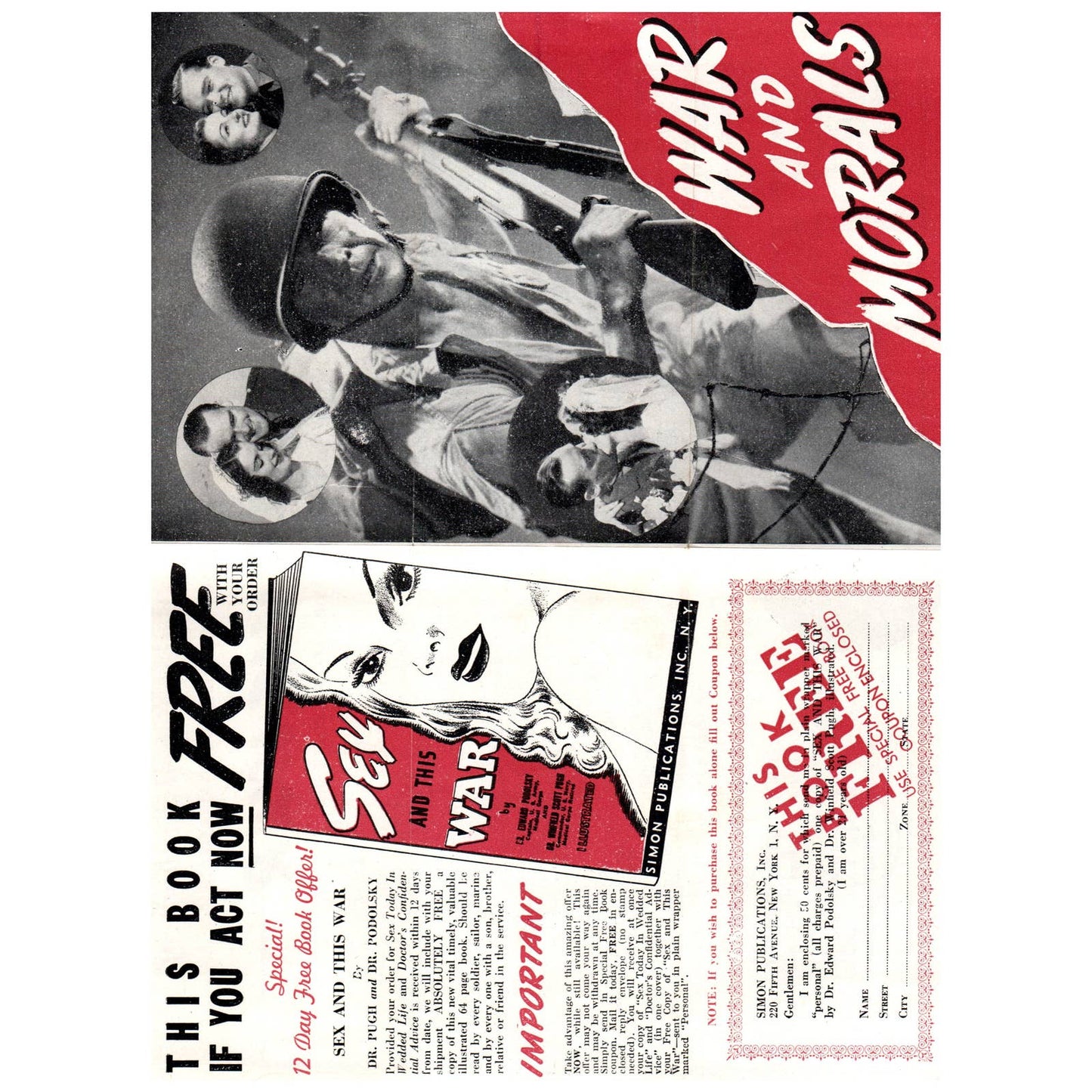 1940s WWII Leaflet War and Morals / Sex and the War SF3-5