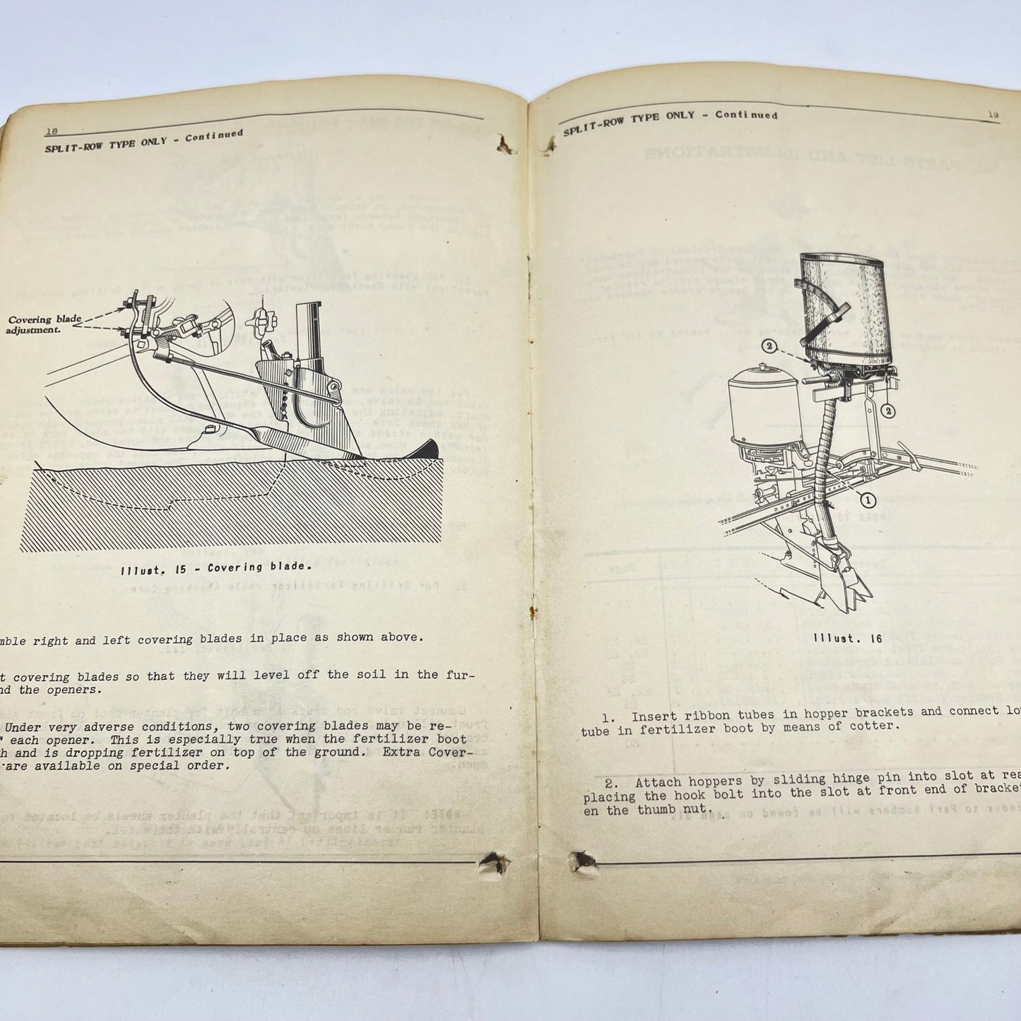 1945 McCormick Fertilizer Attachment Nos. 102 104 & 106 Corn Planters Manual L4-5