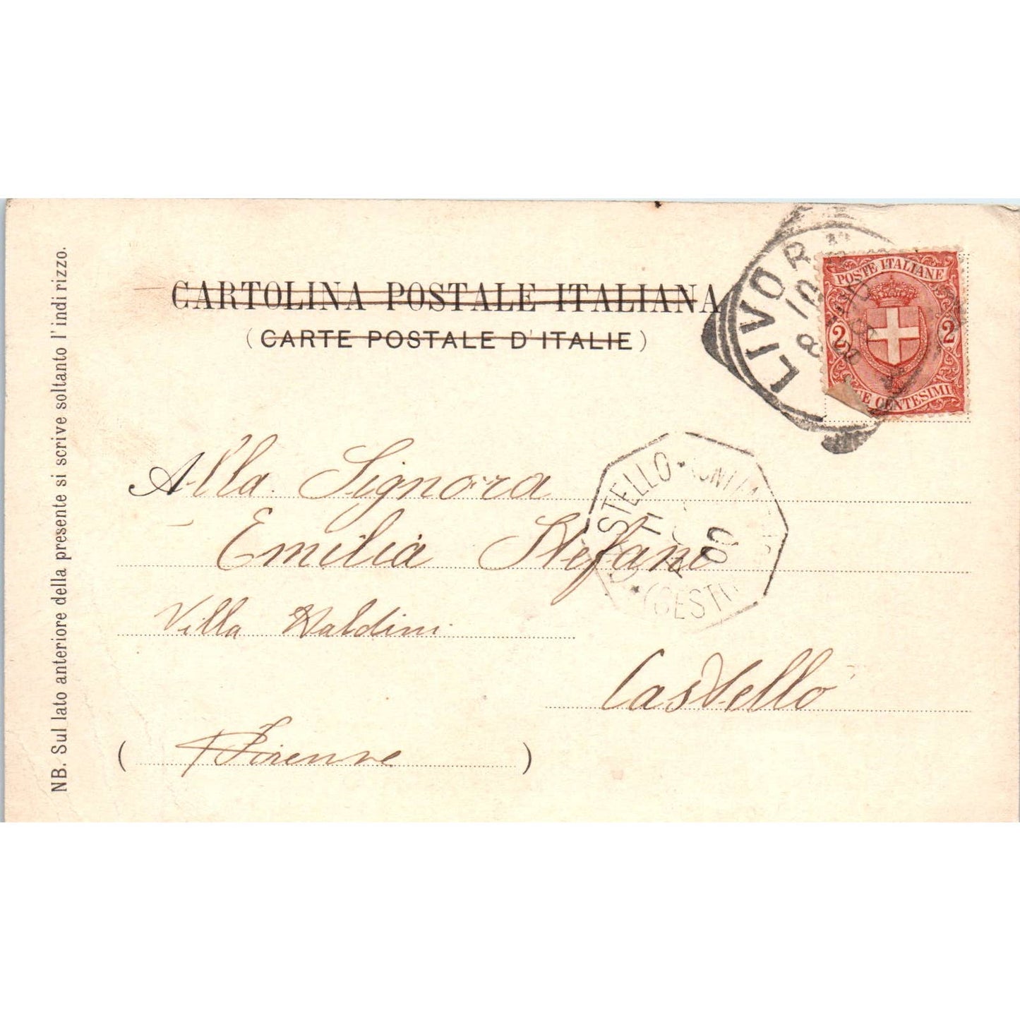 Livorno Stabilimento Balneario Acquaviva c1910 - Original Postcard TJ9-P1