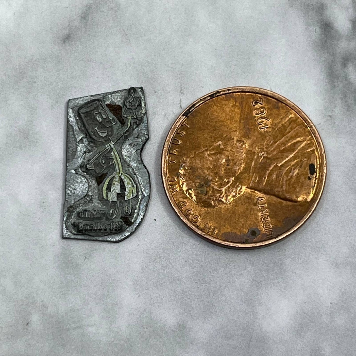 Vintage Printing Letterpress Printers Block Plate Willie Wiredhand SE832
