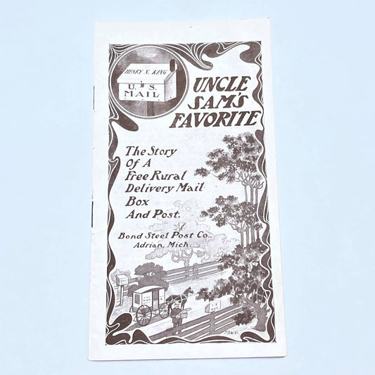 c1900 Uncle Sam's Favorite Rural Door to Door Mail Delivery Book Adrian MI AC1