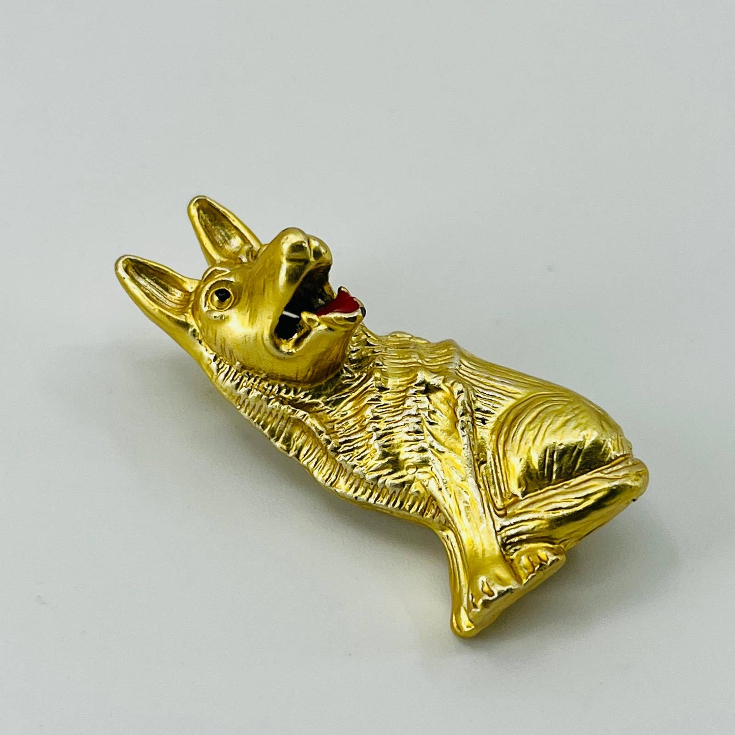 RARE, signed Gerry's German Shepherd Dog Gold Tone Brooch Pin SA6