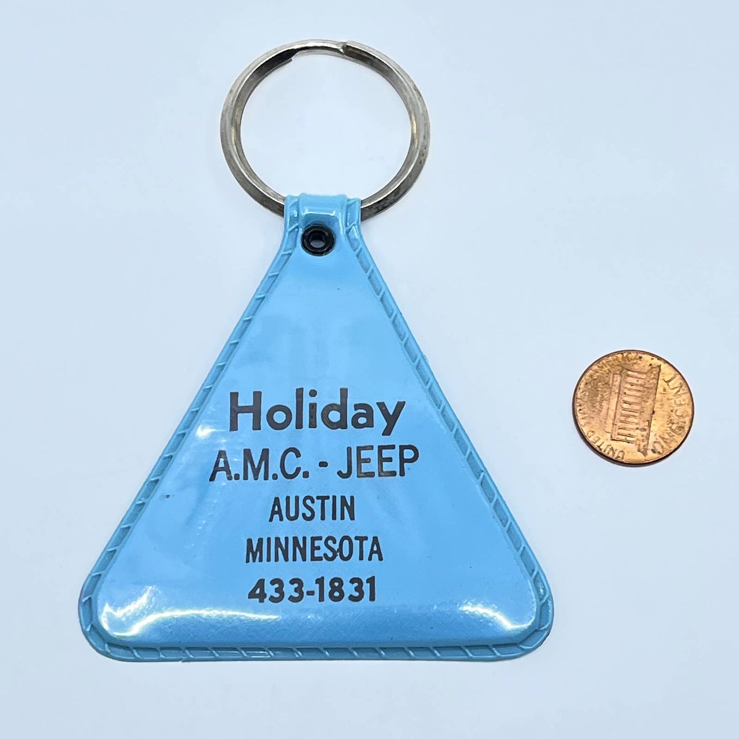 Vintage Key Chain Holiday A.M.C. Jeep Austin MN Keychain SD5