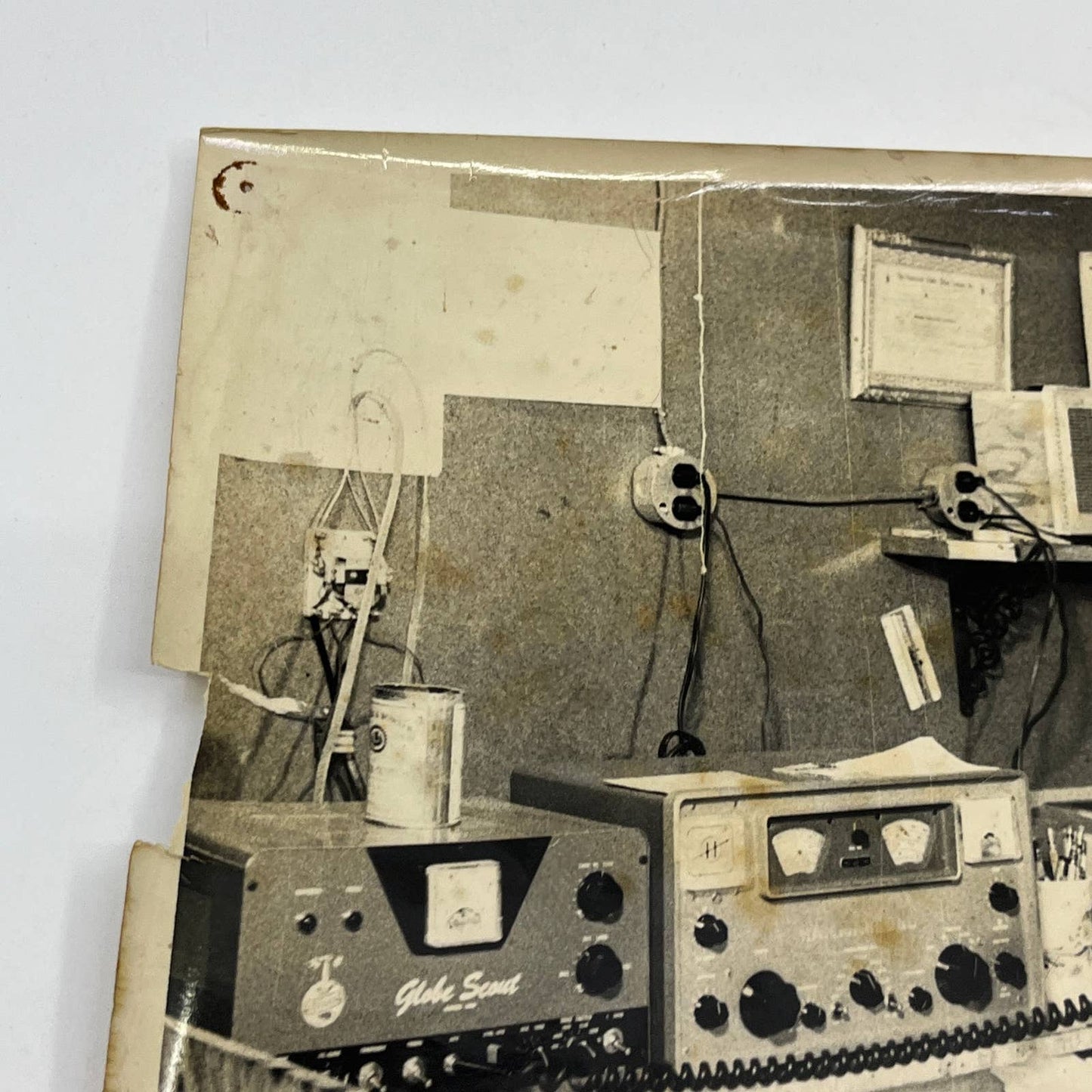 Vintage Original Photograph Woman Operating CB Transistor Ham Radio 8x10 AC3