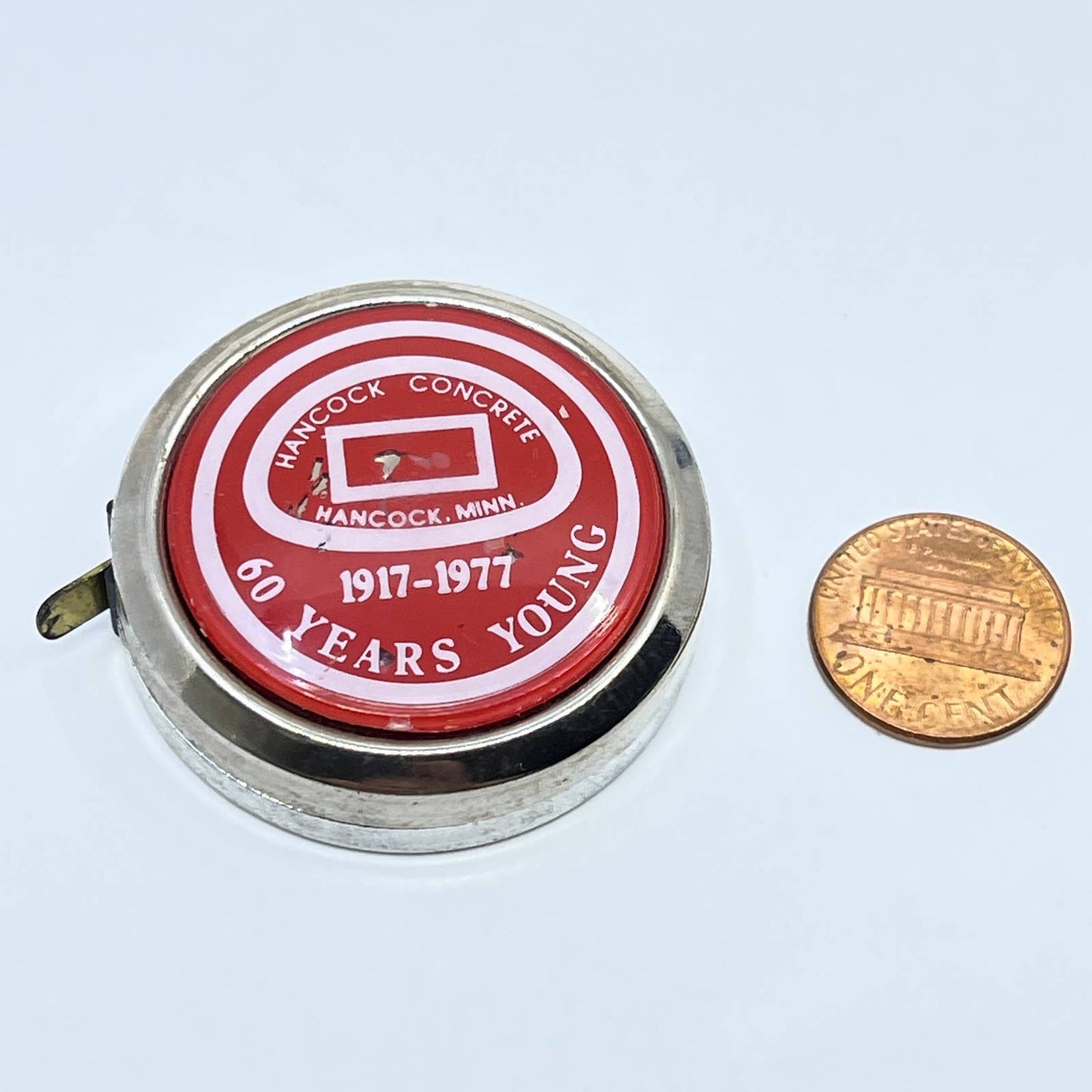 1977 VTG Advertising Tape Measure Hancock Concrete Hancock MN SD5