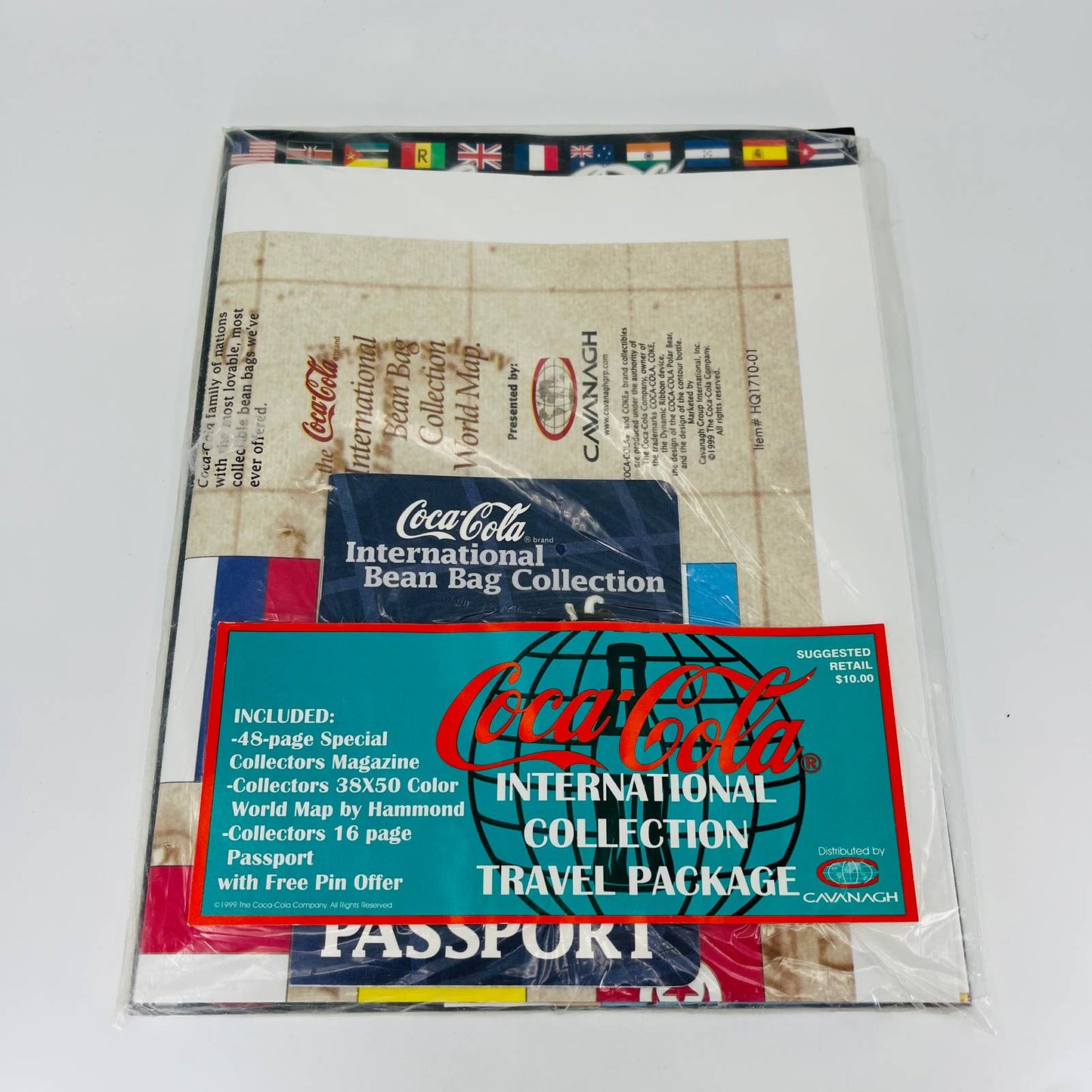 VTG COKE Coca-Cola Bean Bag International Collection Travel Package IN BAG C3