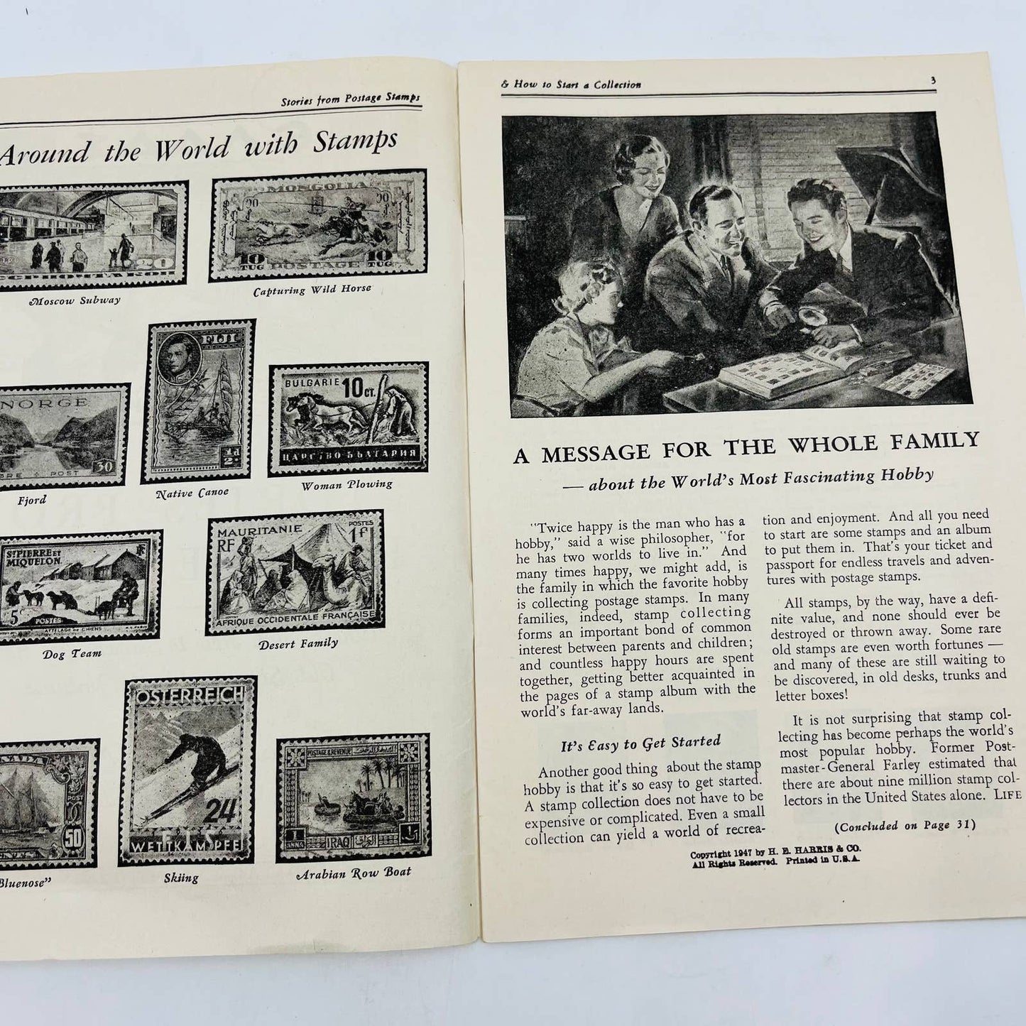 1947 Stories from Postage Stamps Collecting Booklet H.E. Harris & Co. TB6