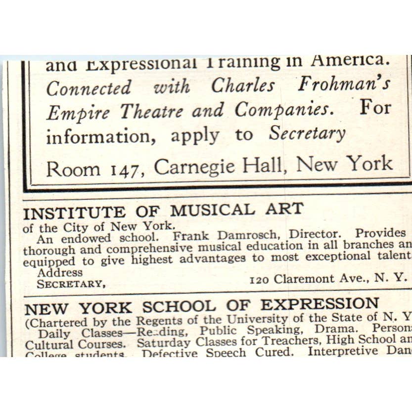 Briarcliff Edith Cooper Hartman Briarcliff Manor NY - 1921 Original Ad TJ7-S7