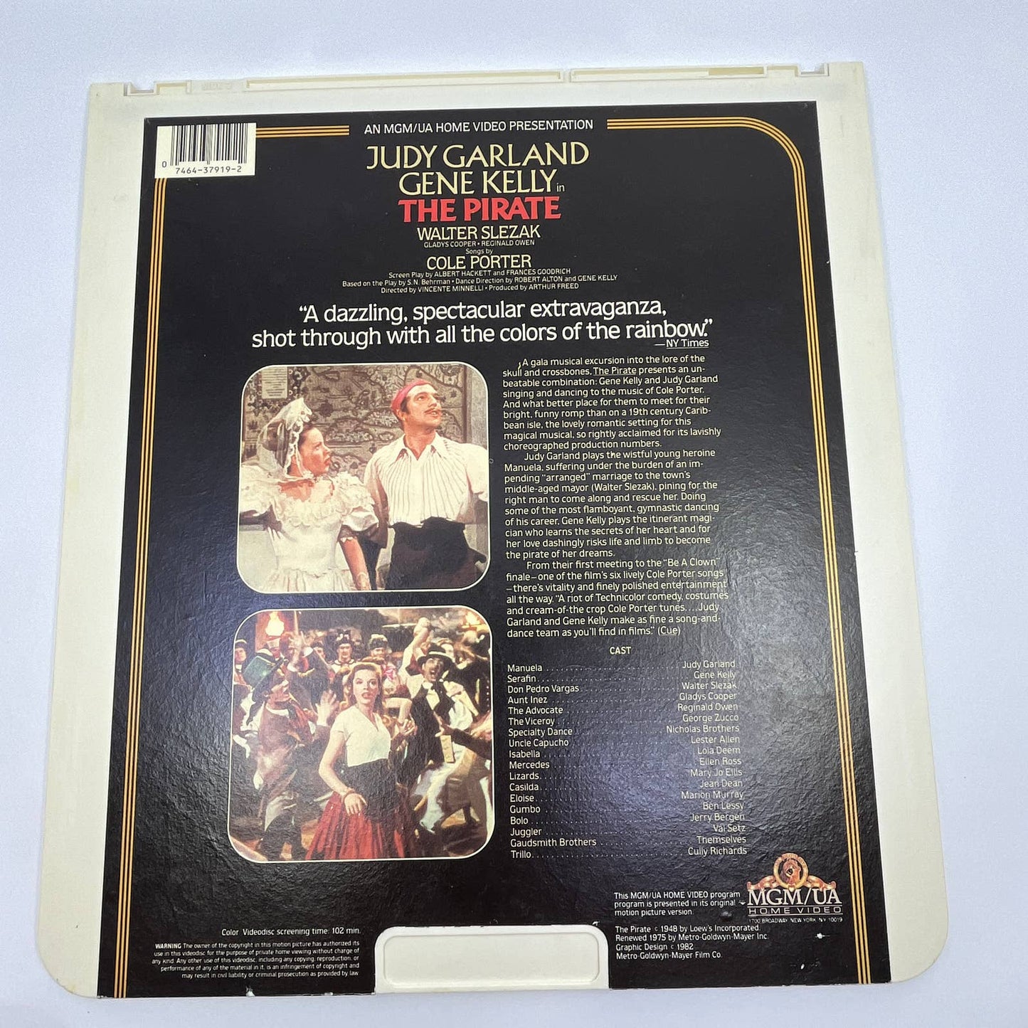The Pirate Gene Kelly Judy Garland - CED VideoDisc TG4