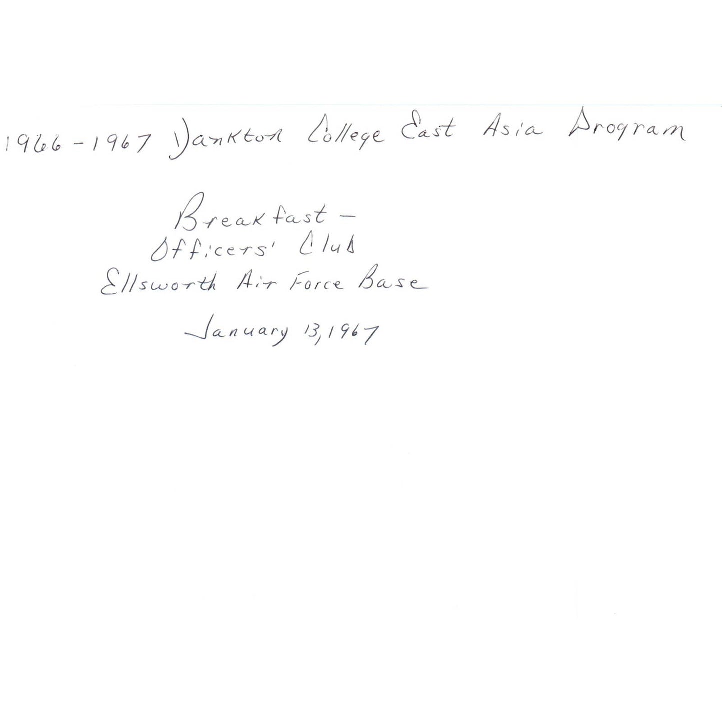 Officers' Club Breakfast Ellsworth Air Force Base 1967 Original Photo 5x7 TK1-P5