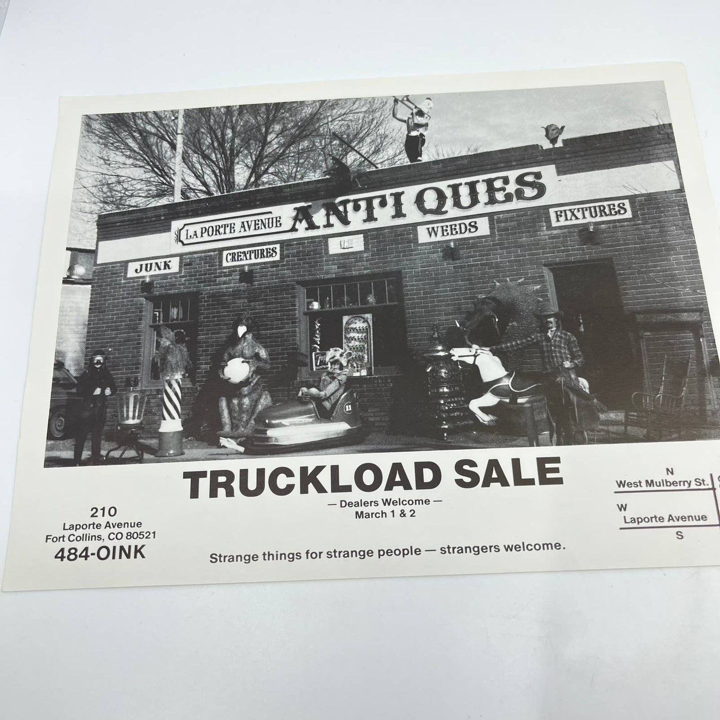 1980s Laporte Avenue Antiques Flyer and Newsletter Lot Ft. Collins CO AB3