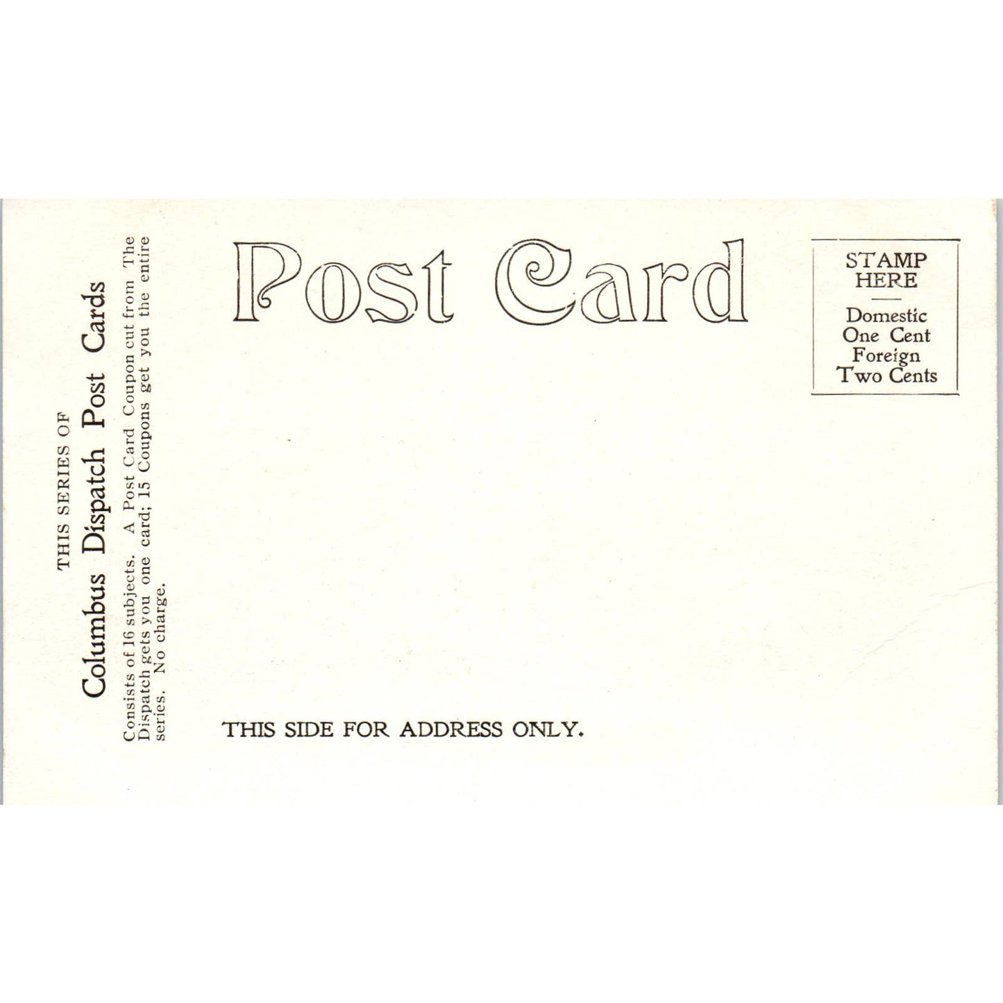 Antique Postcard State Deaf and Dumb Institution Columbus Ohio TD9