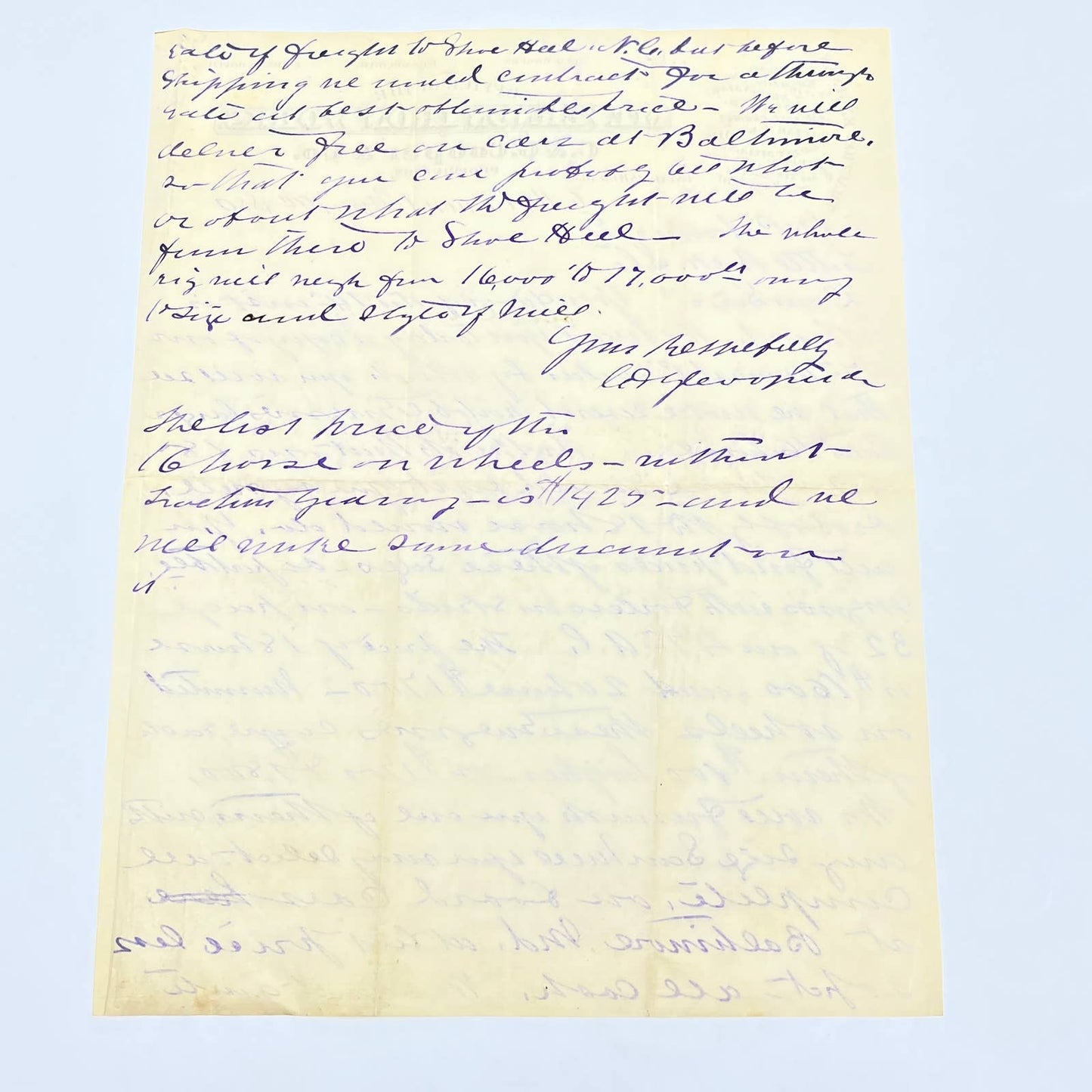 1880 Letterhead Mt. Vernon Iron Works Ohio C & G Cooper to Robert P Hamer AC2