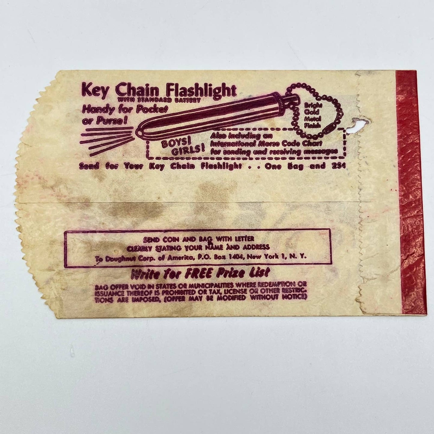 1950's Howdy Doody Chocolate Ice Cream Bar Wrapper Kagran Schlosser Brothers AB3