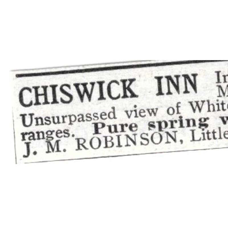 Chiswick Inn Littleton NH J.M. Robinson - 1903 Original Ad TJ8-7-2