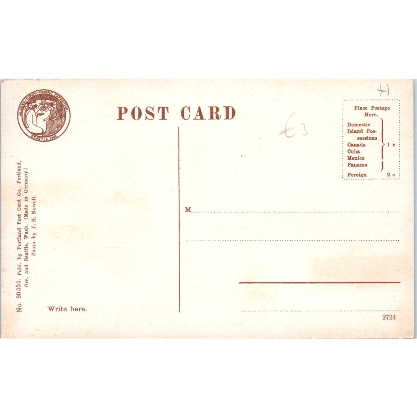 c1910 Golden Gate Hotel Nome Alaska Original Postcard P1-11