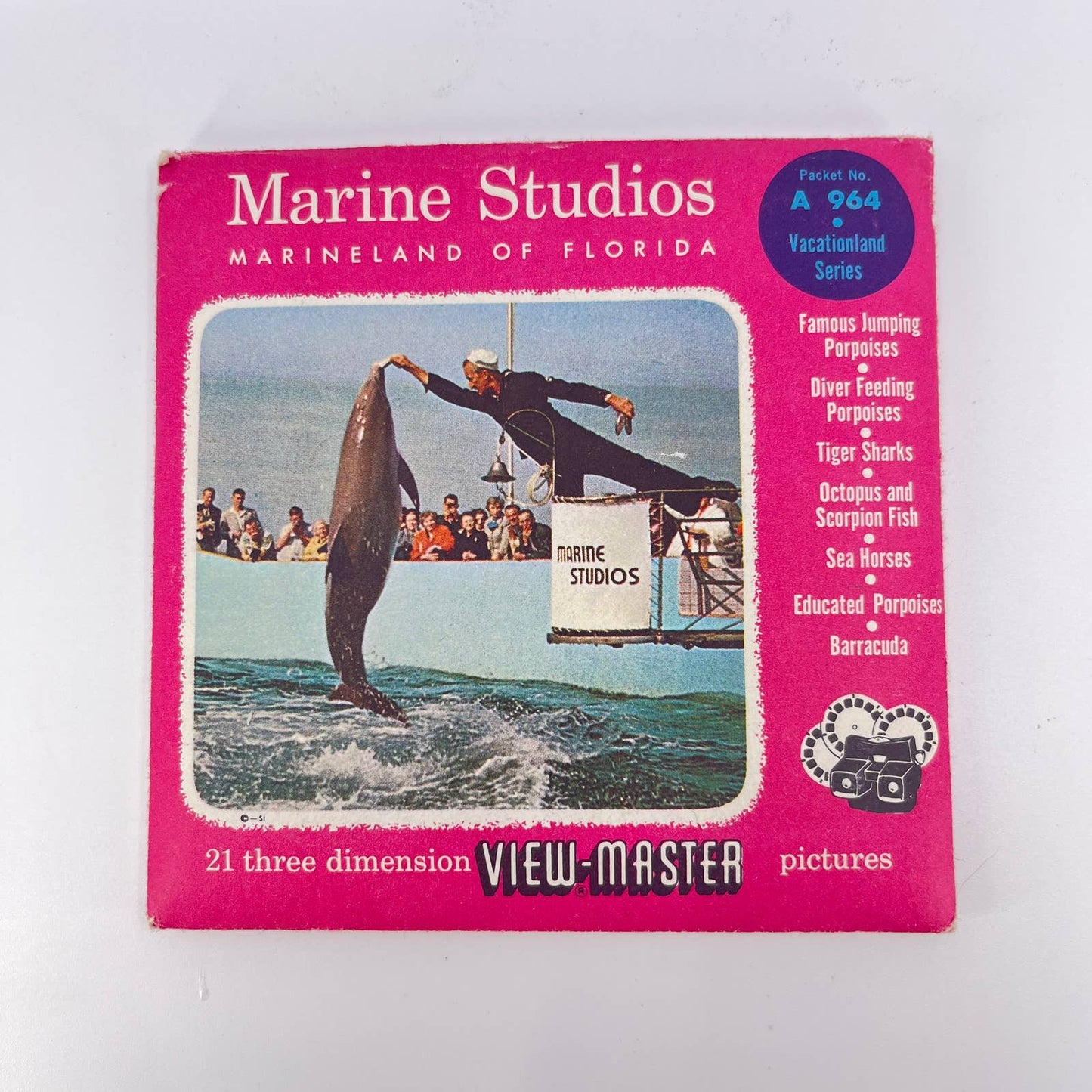 1955 Vacationland Series A 964 Marine Studios View Master Reels w/ Sleeve SD2