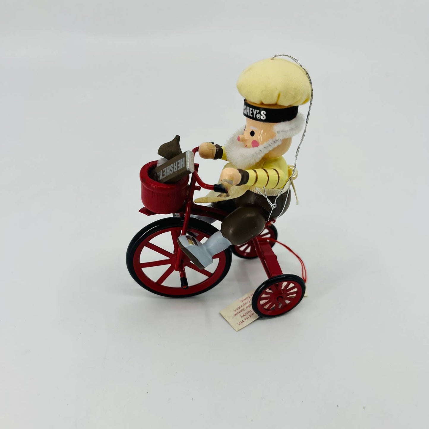 1989 vintage Hershey chocolatier elf & tricycle kurt adler holiday ornament SB6