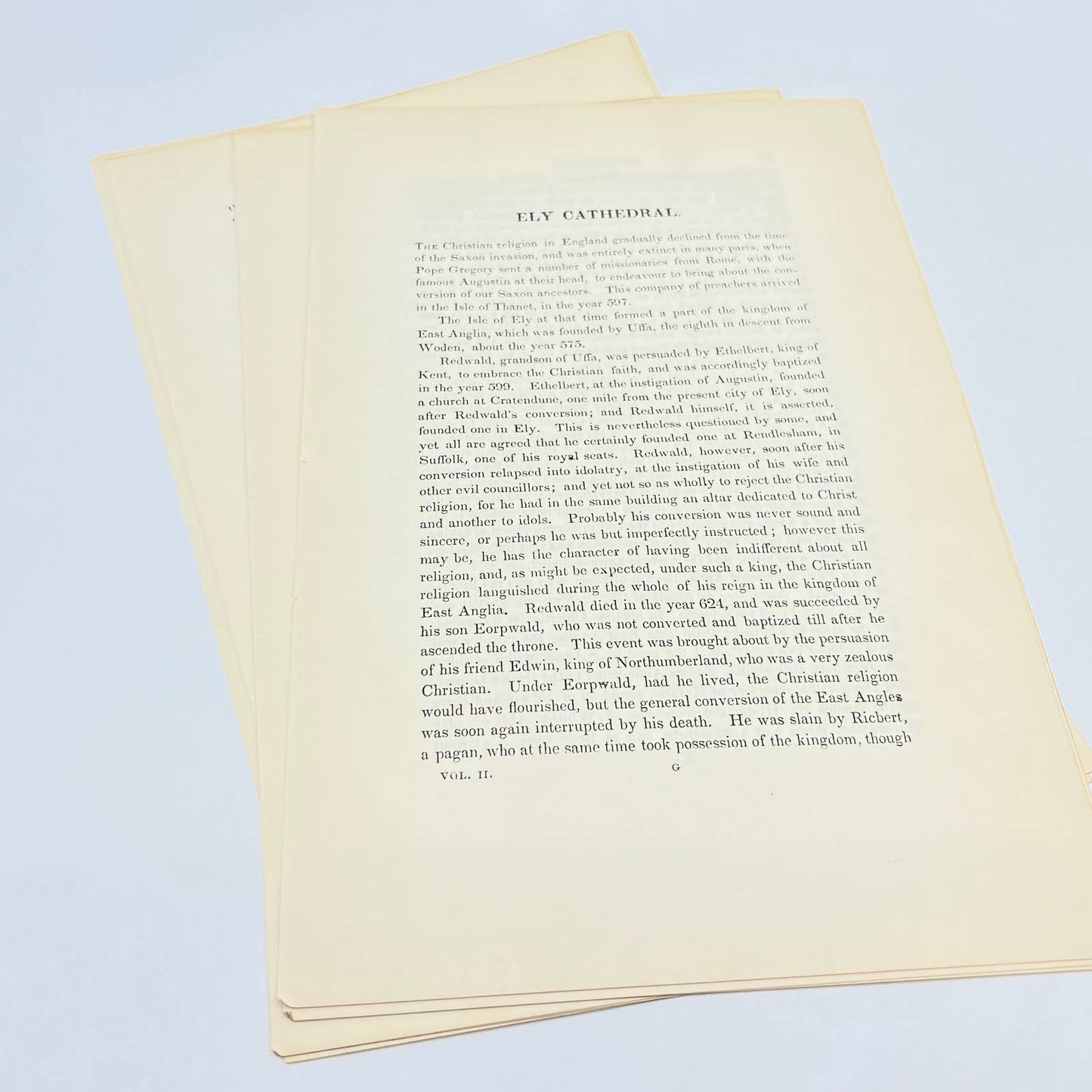 1836 Original Art Engraving Ely Cathedral East End, Floor Plan and Bio TG6