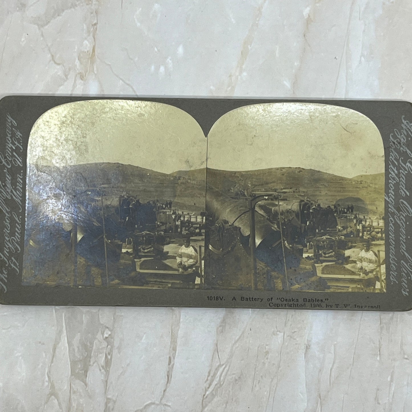 A Battery of "Osaka Babies" - Antique Stereoview Card H3-2