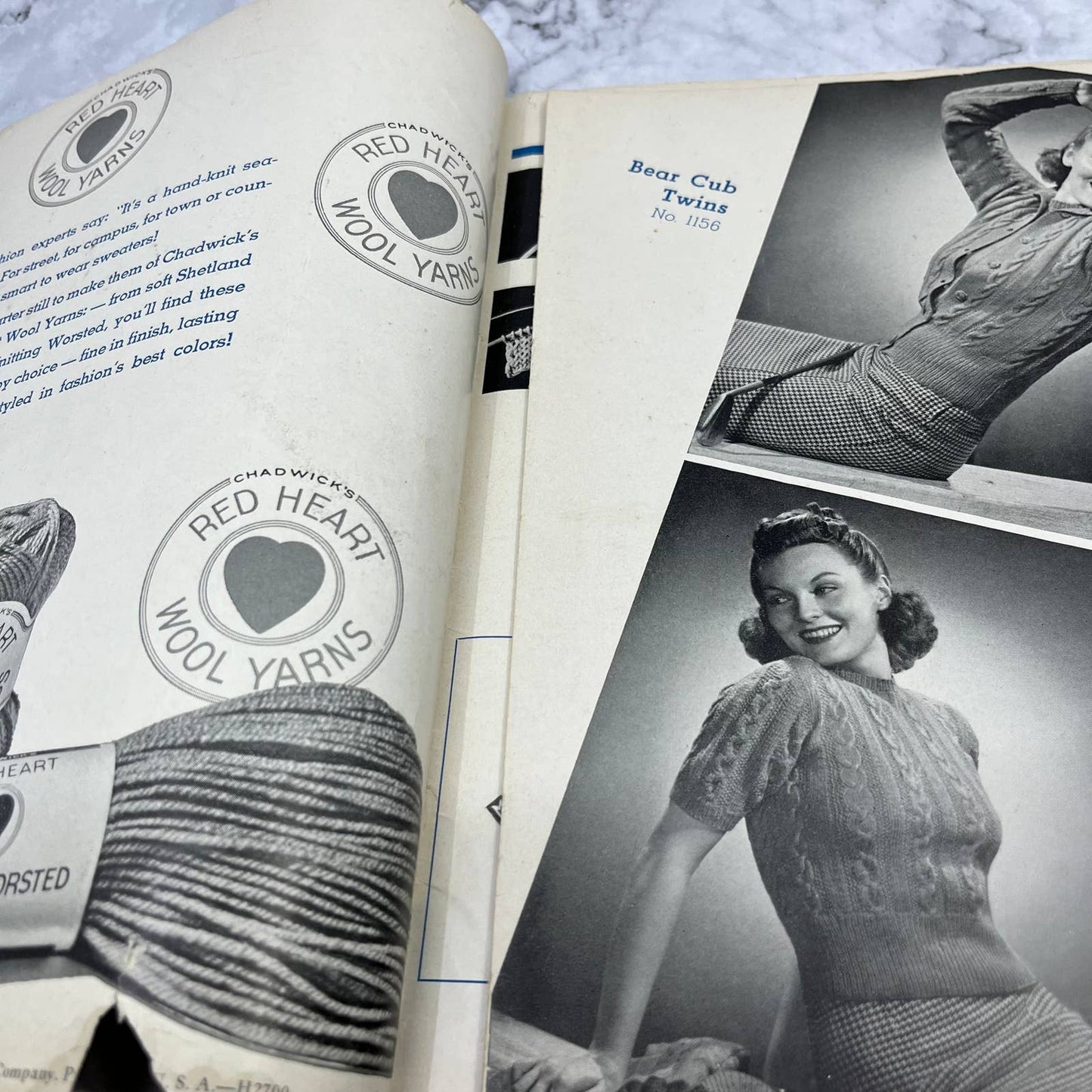 The Sweater Story vintage magazine, 1938, The Spool Cotton Company, Book 124 TJ3