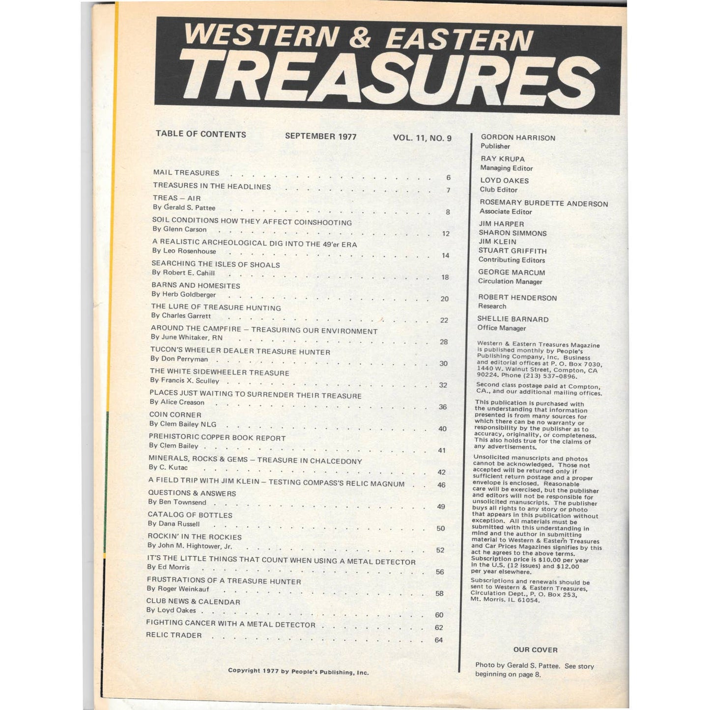 Western & Eastern Treasures Magazine - Gold Metal Detecting Sep 1977 M3