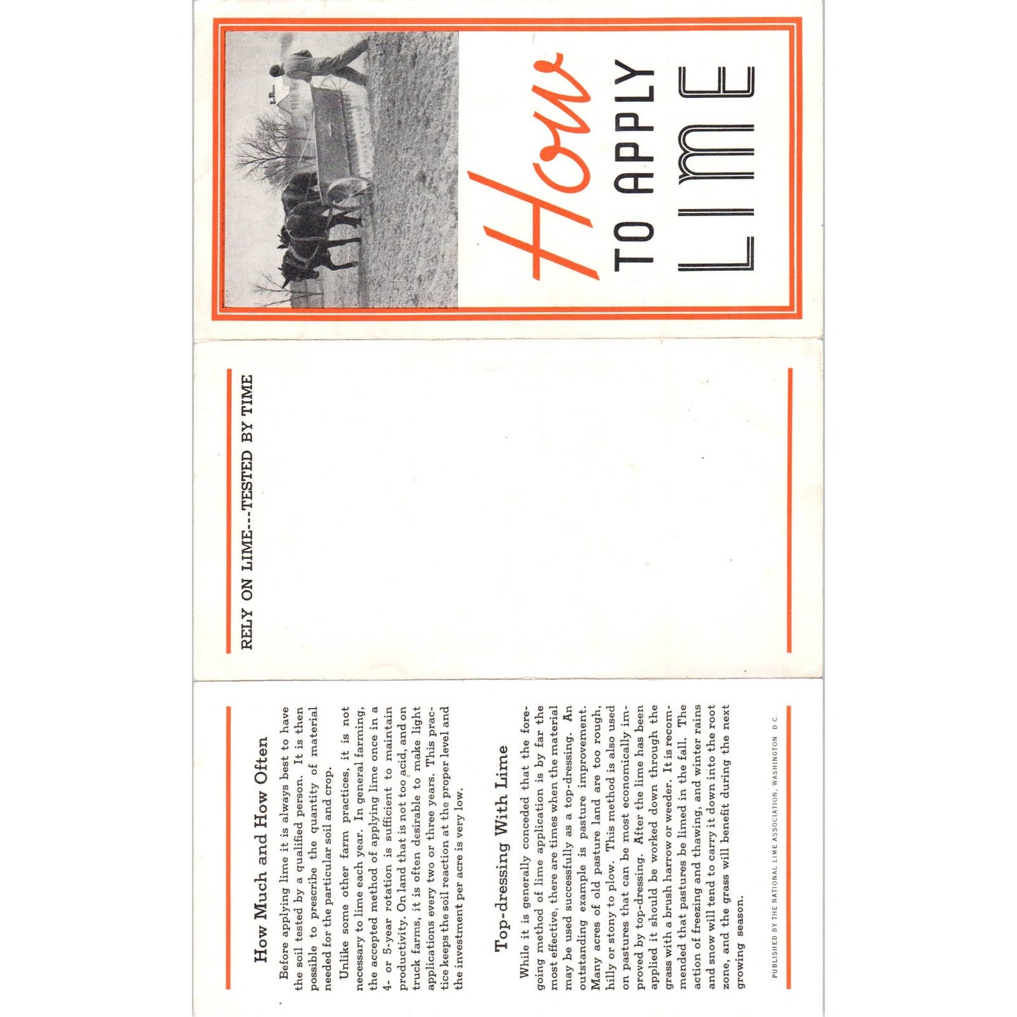 Vintage Info Brochure How To Apply Lime Lime National Lime Association SE5