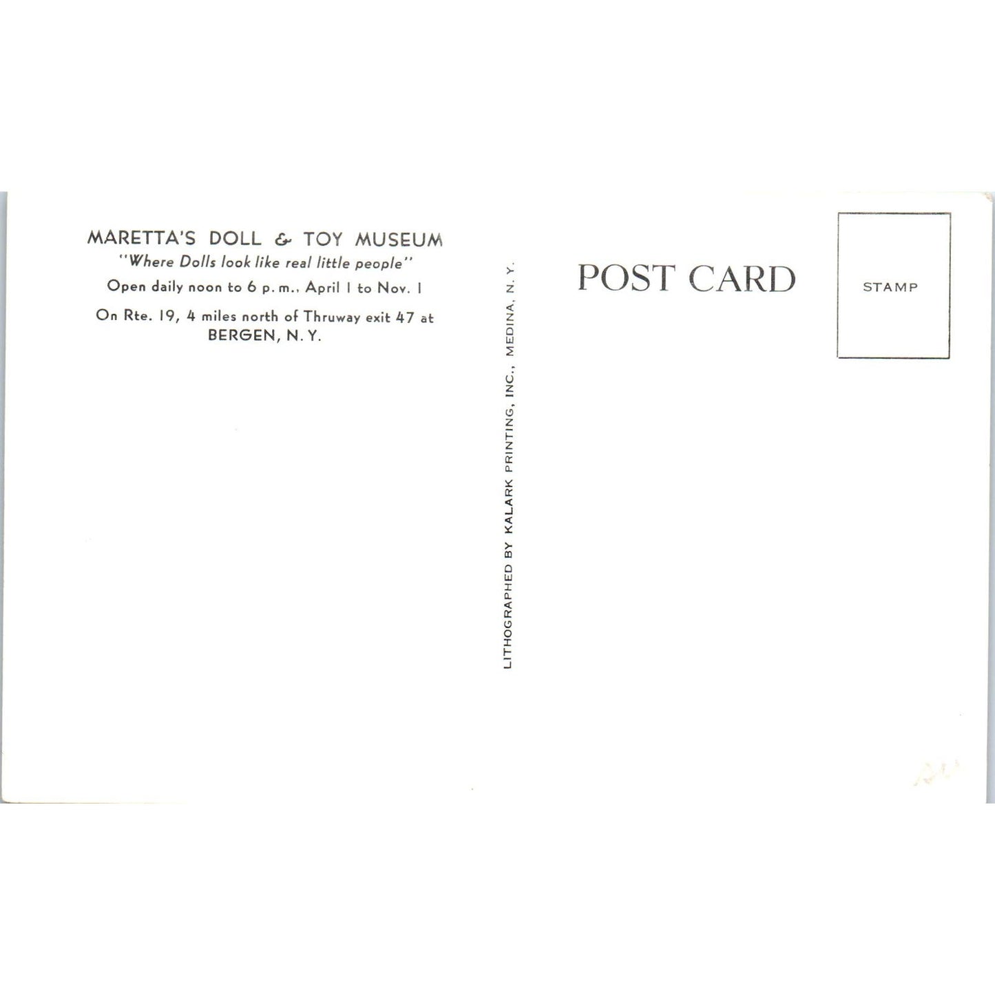 Scottish Peddler Dolls Maretta's Doll & Toy Museum Bergen Original Postcard PB8