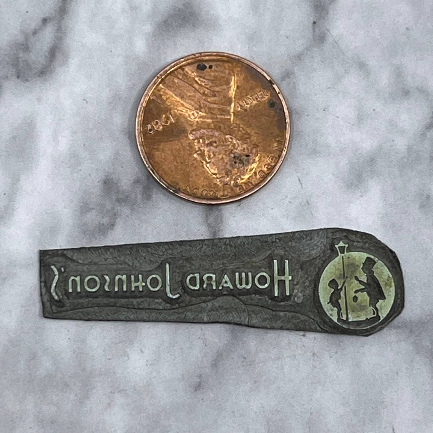 Vintage Printing Letterpress Printers Block Plate Howard Johnson’s TJ514