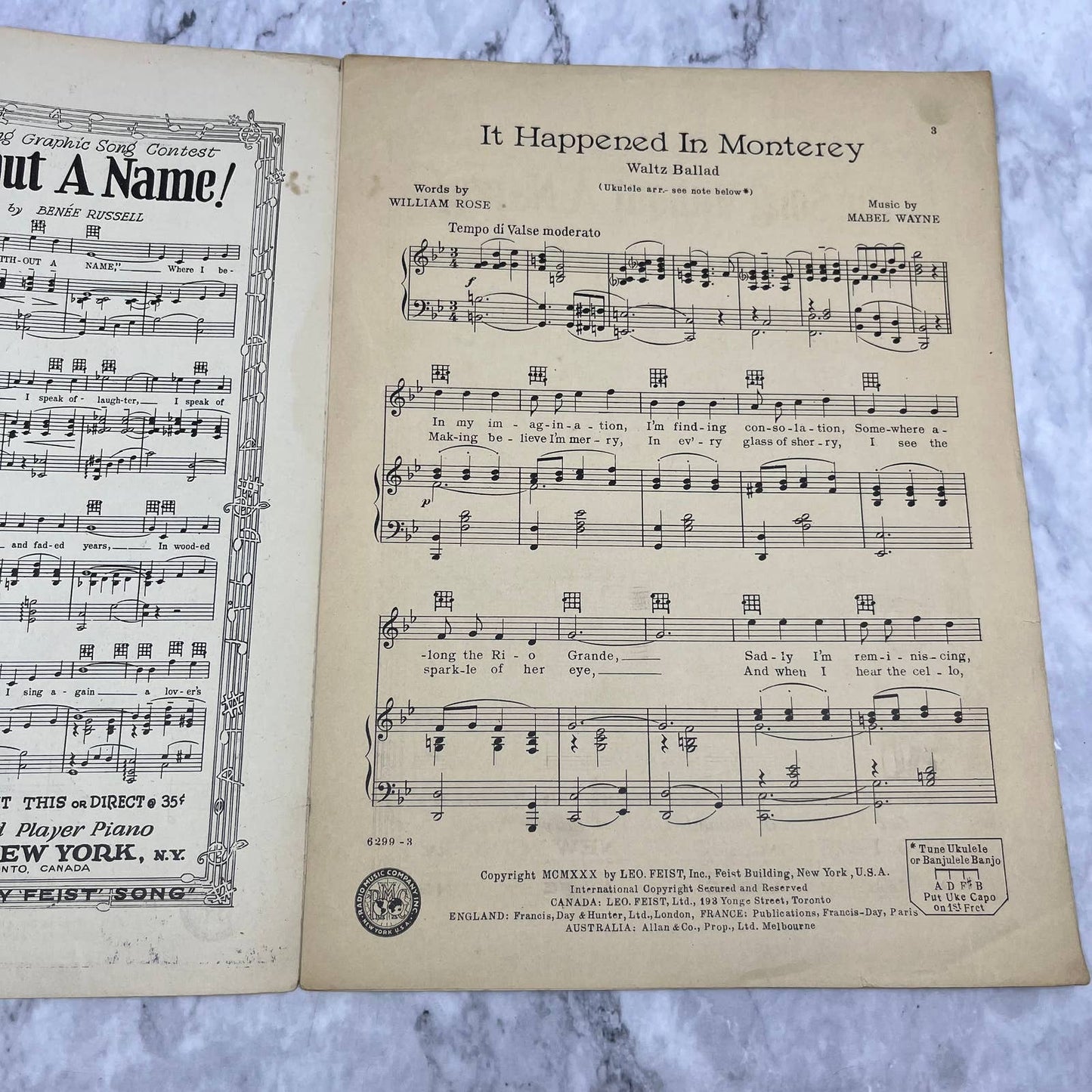 It Happened in Monterrey King of Jazz 1930 Paul Whiteman sheet music TI1