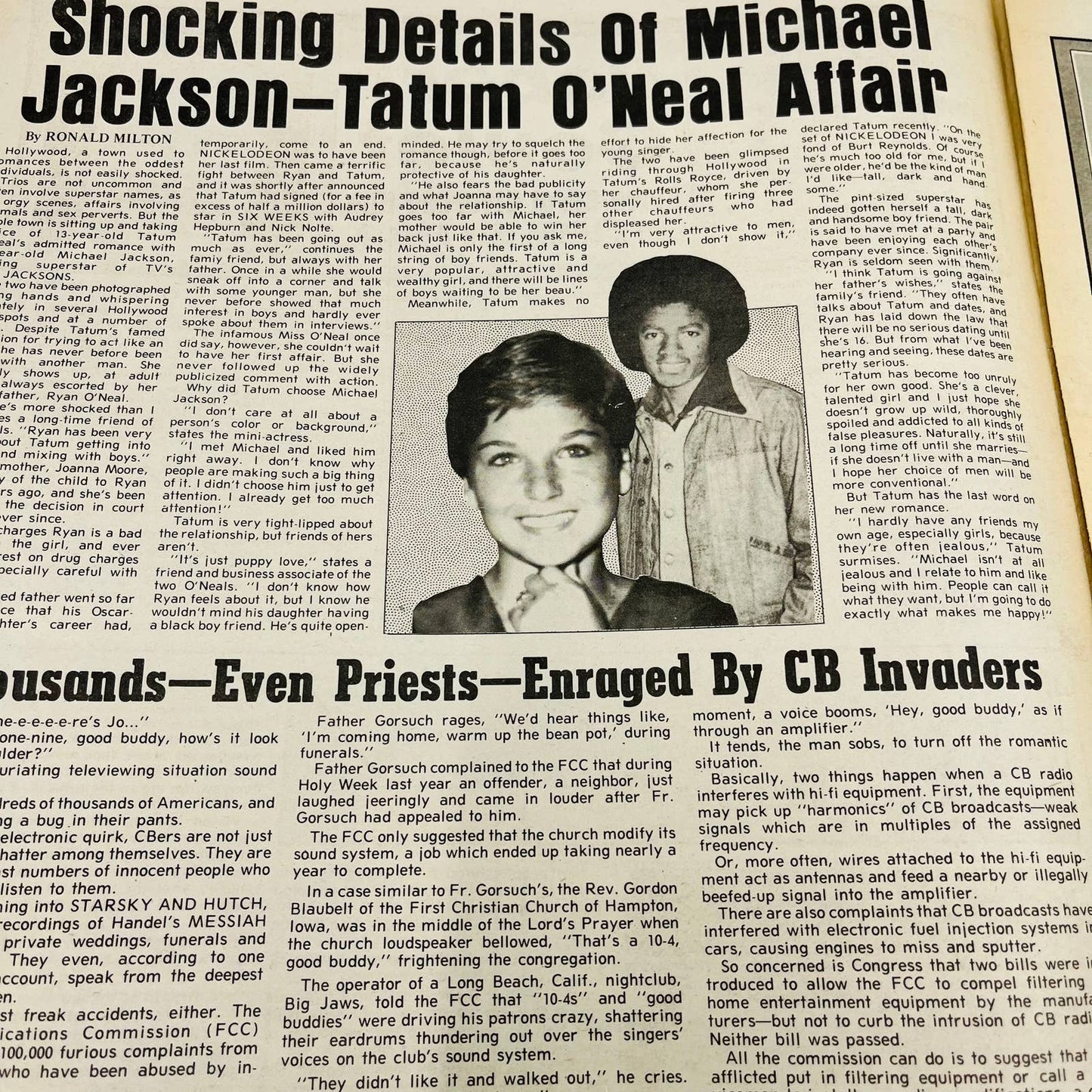 Modern People Tabloid 1977 John Travolta Michael Jackson Tatum O’Neal FL2